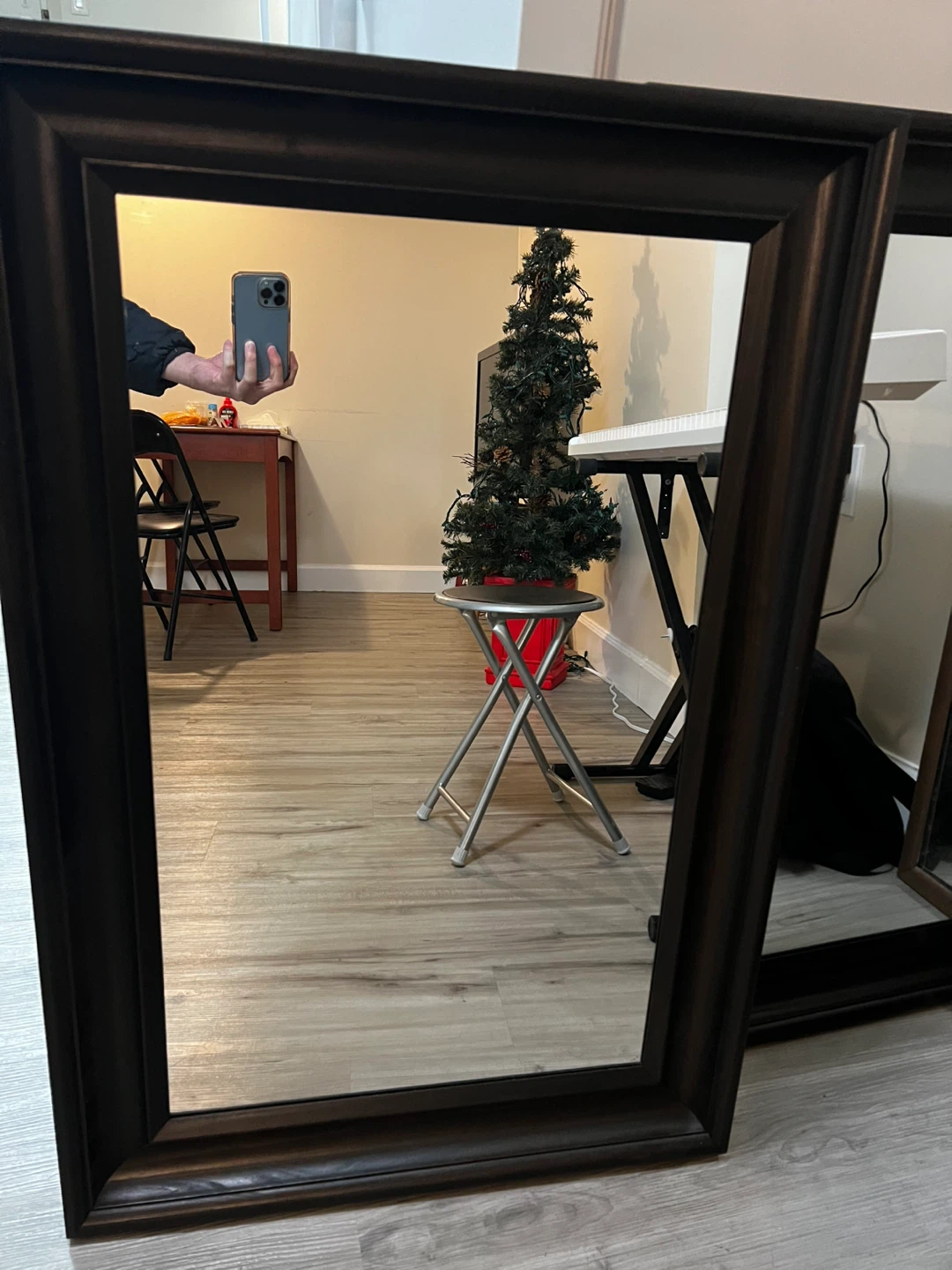 Ikea Dark Brown Framed Mirror - photo 2