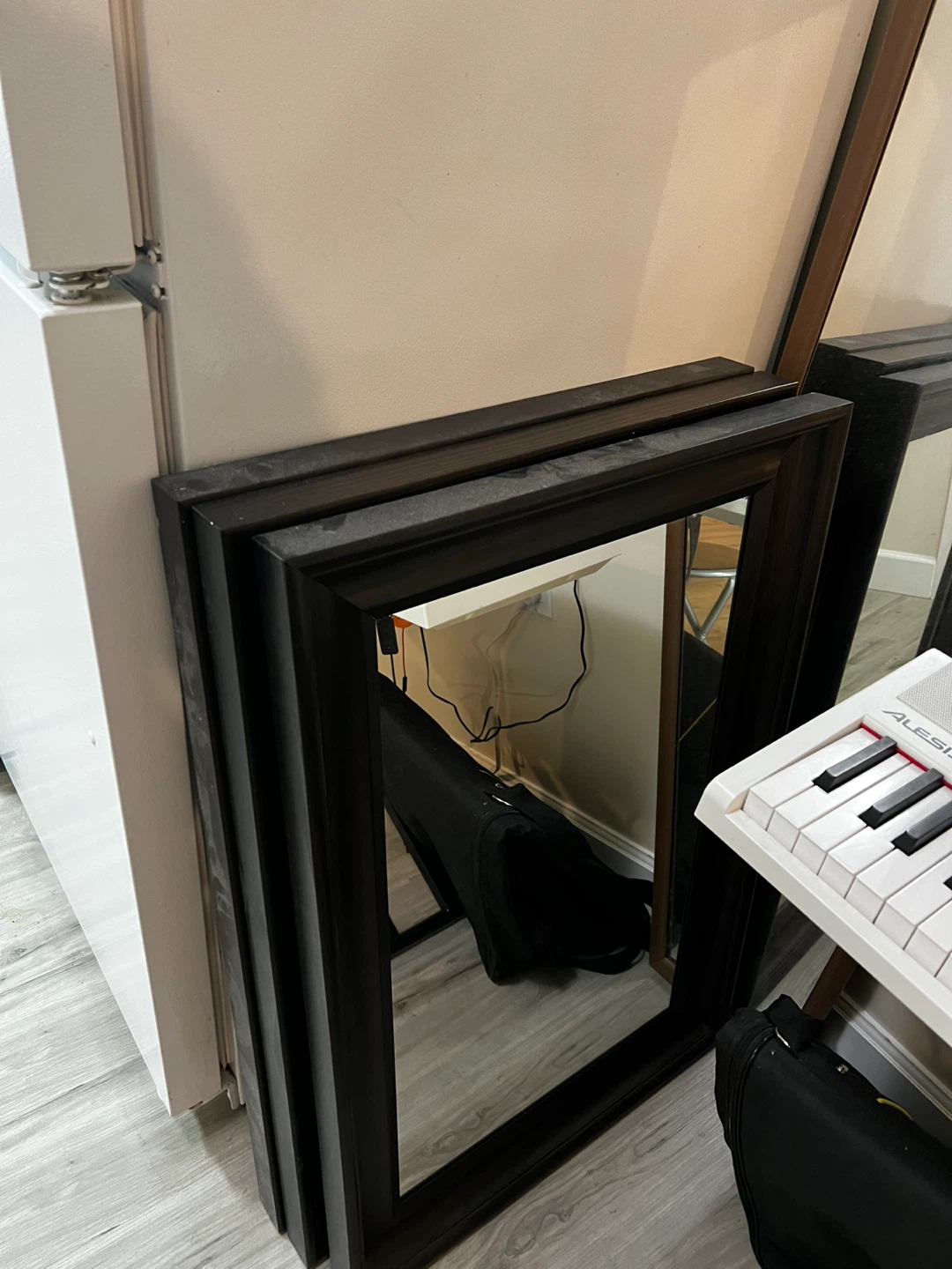 Ikea Dark Brown Framed Mirror