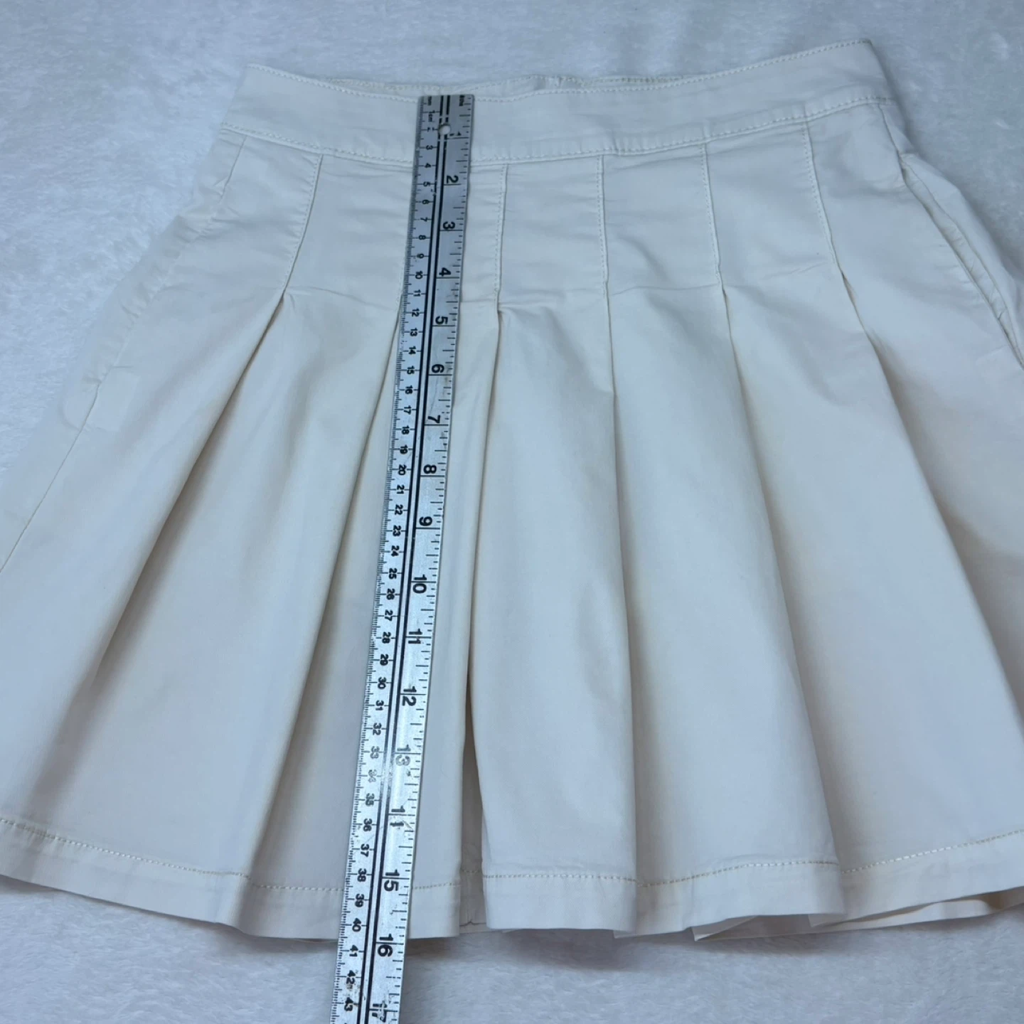 American Eagle Outfitters Cream Pleated Mini Skirt Size 0 Reg - photo 5