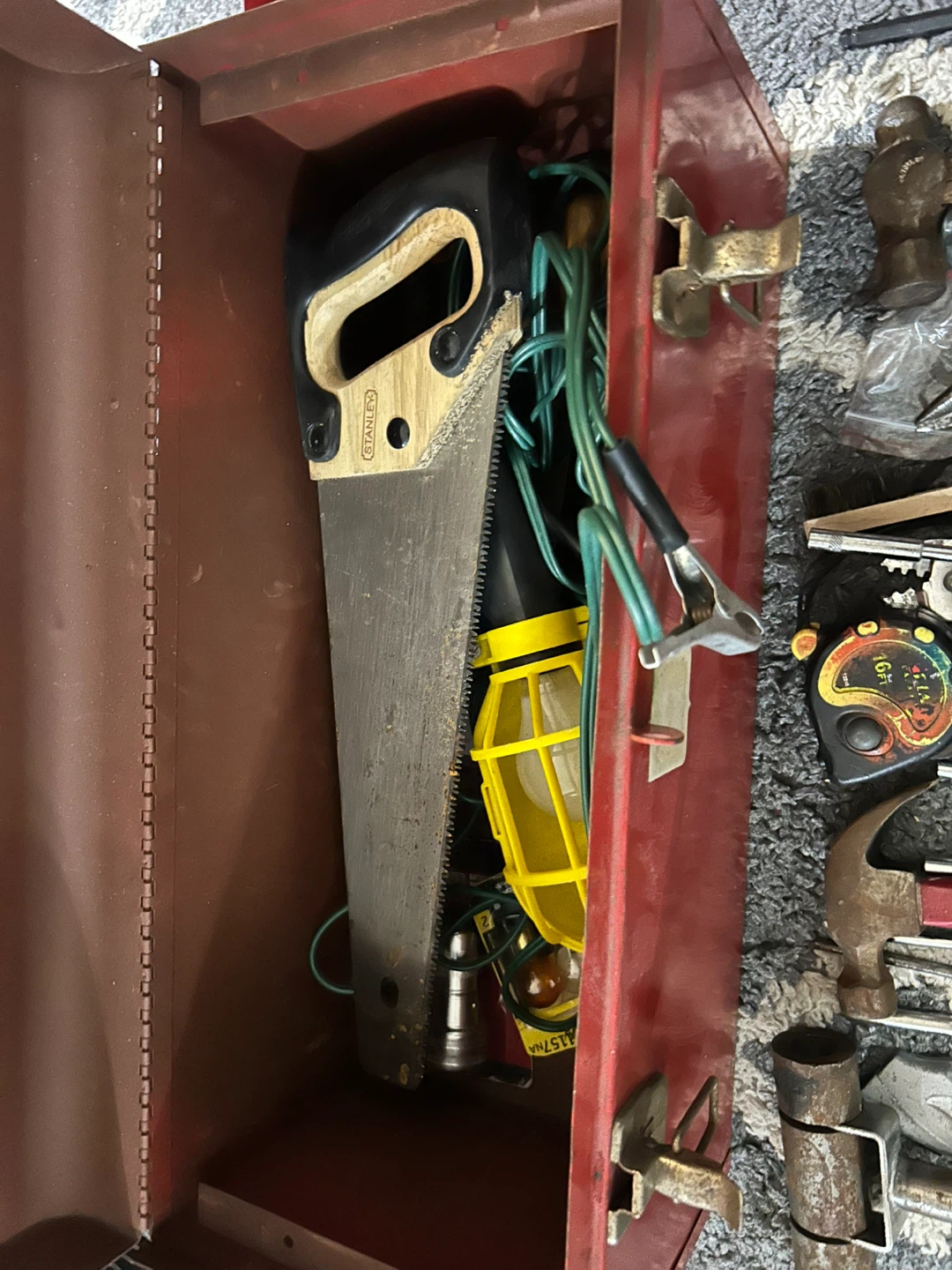 Red Metal Toolbox with Assorted Tools - photo 3