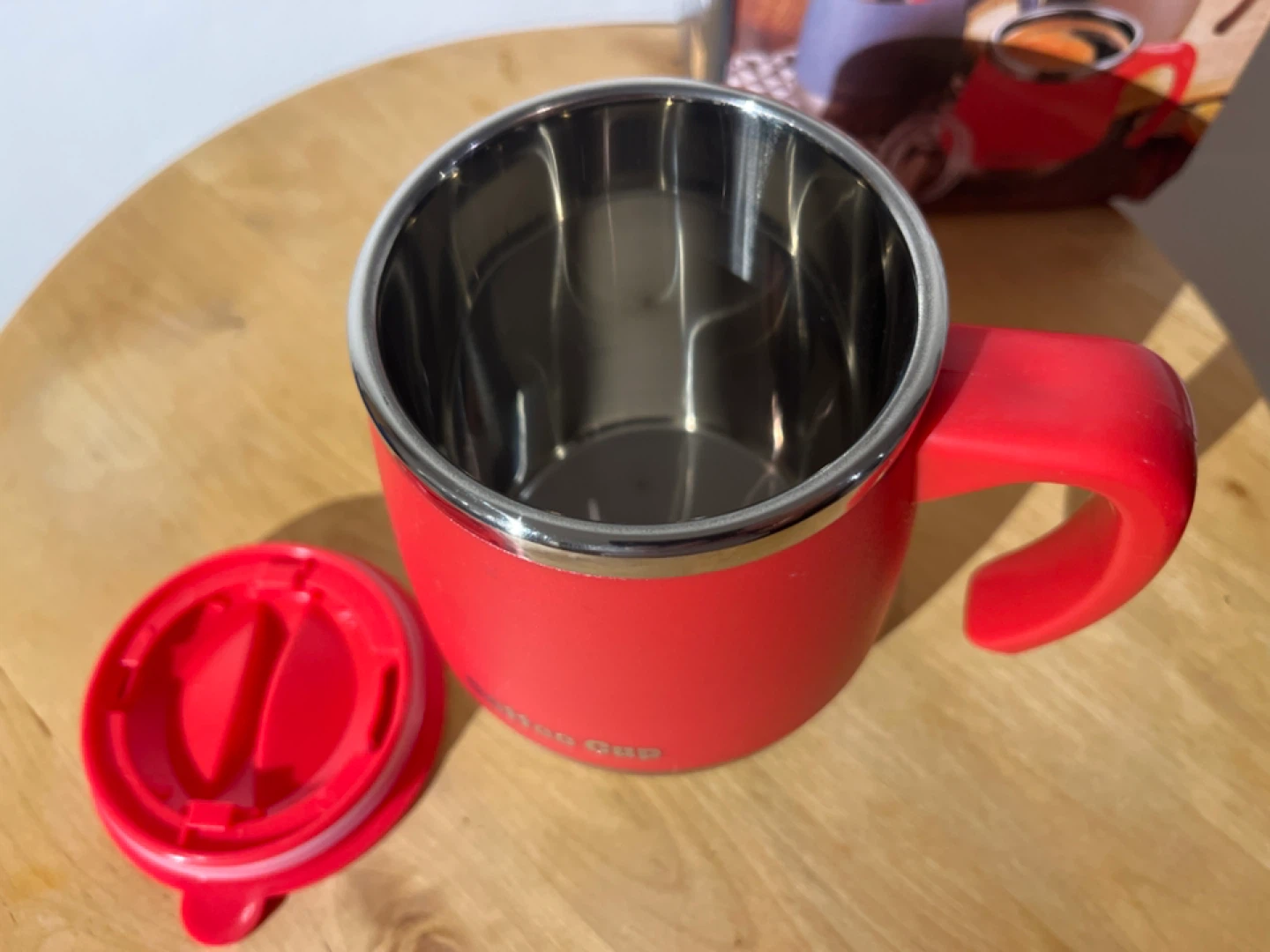 Red Stainless Steel Coffee Cup with Lid - photo 5