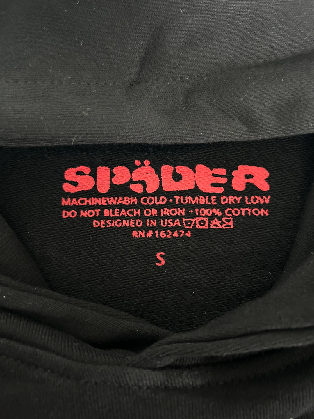 Black And Red Sp5der Hoodie Size Small - photo 3