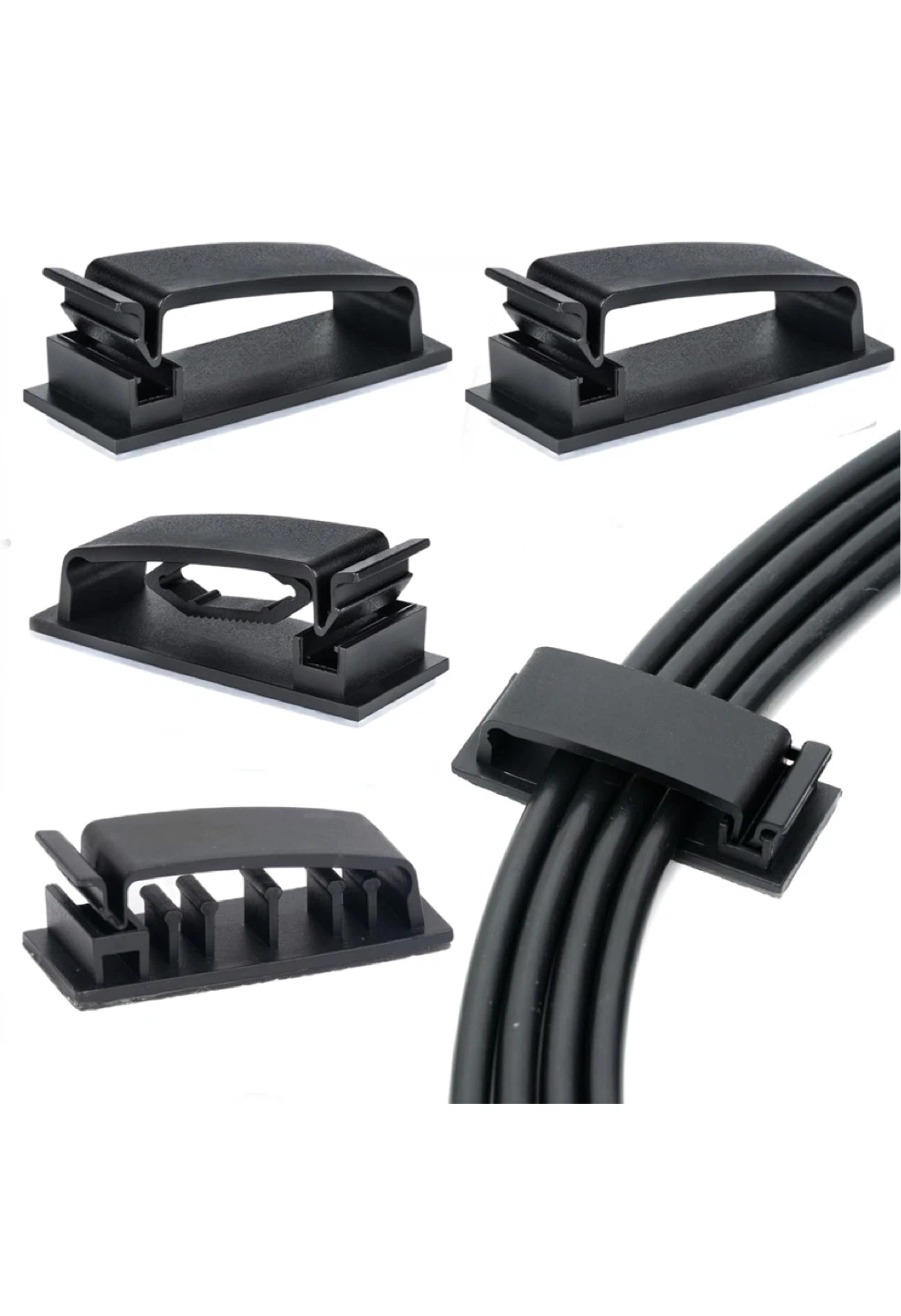 Helboar 50 Pcs Self Adhesive Cable Clips