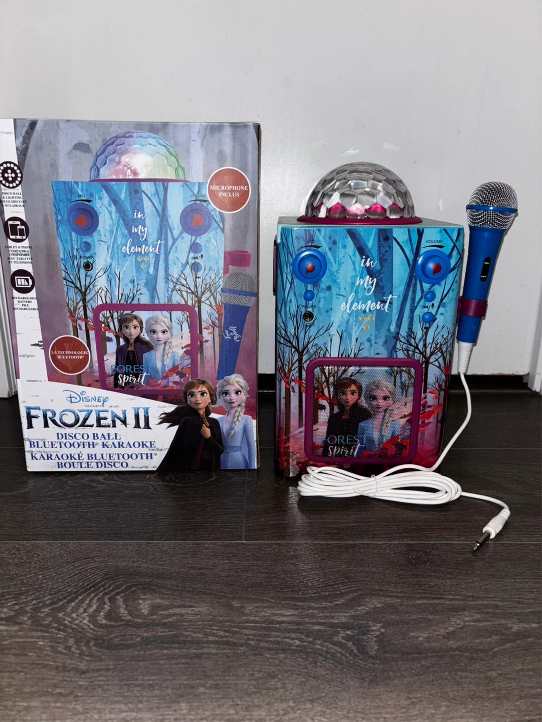 Disney Frozen II Disco Ball Bluetooth Karaoke Machine
