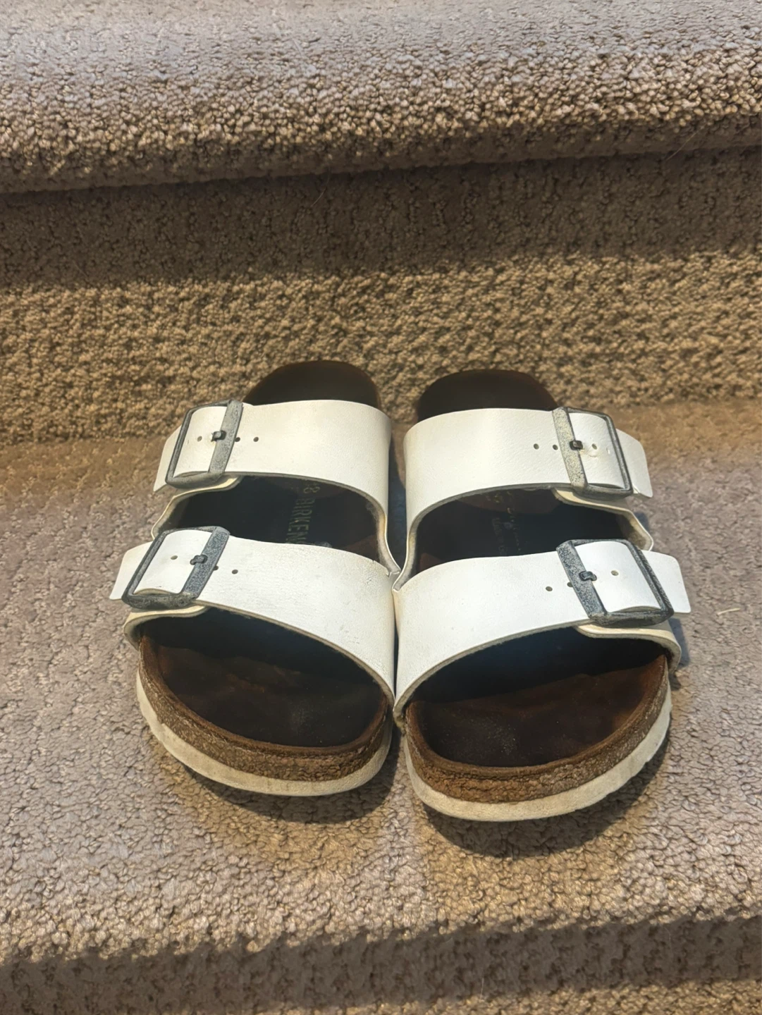 White Birkenstock Arizona Sandals - photo 3