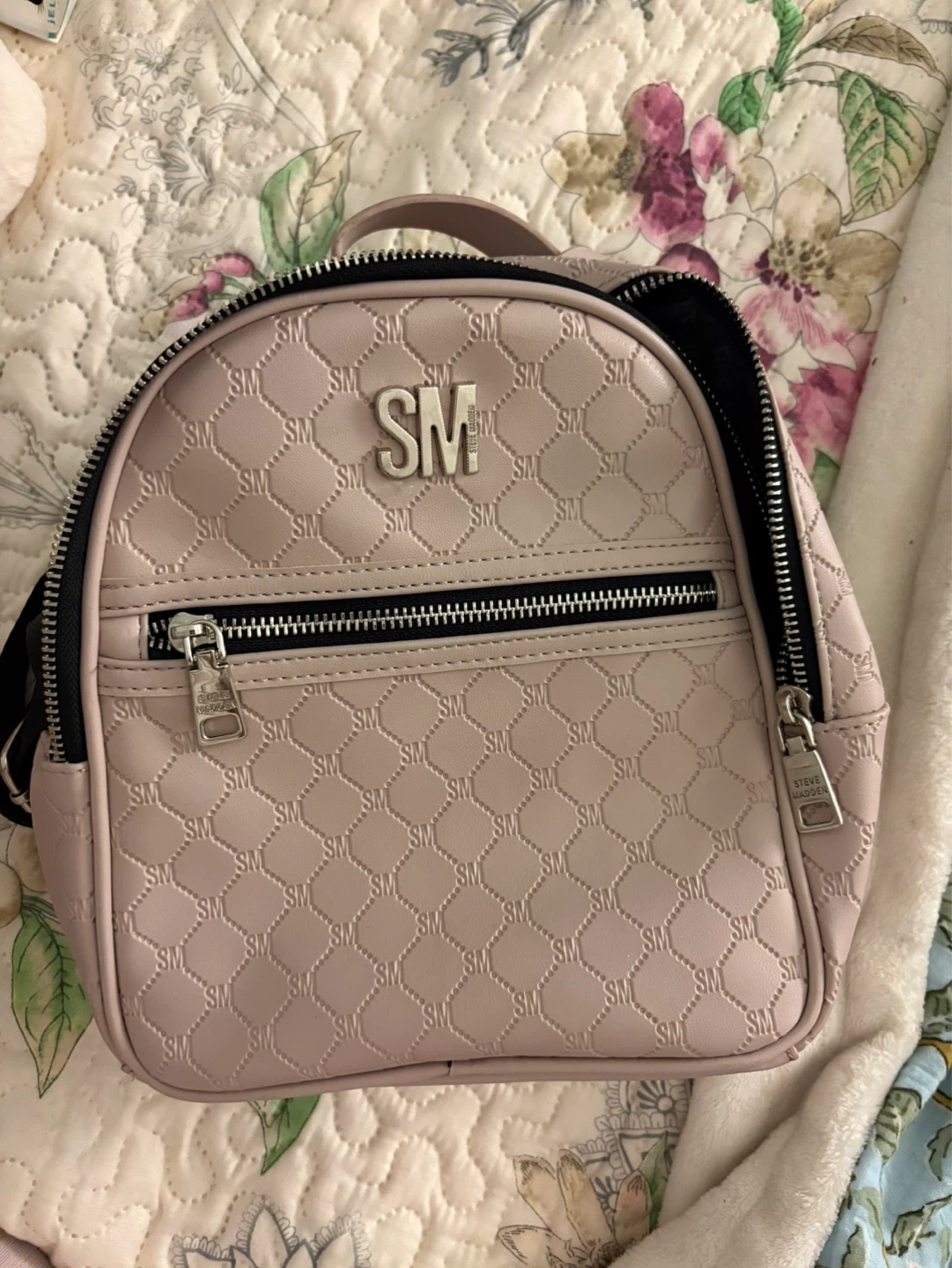 Steve Madden Pink Quilted Mini Backpack