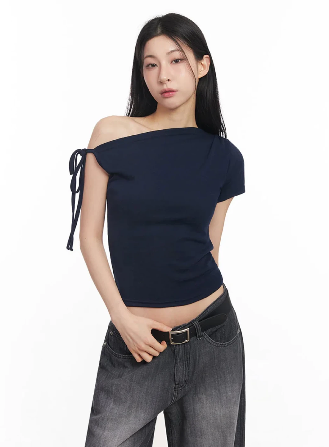 BRAND NEW - Korean Lewkin One-Shoulder Ribbon Top