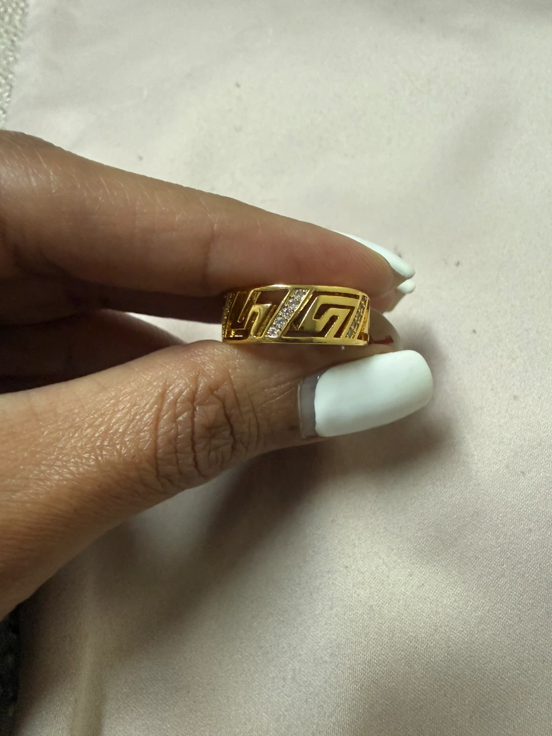Gold Plated Ring with Crystals