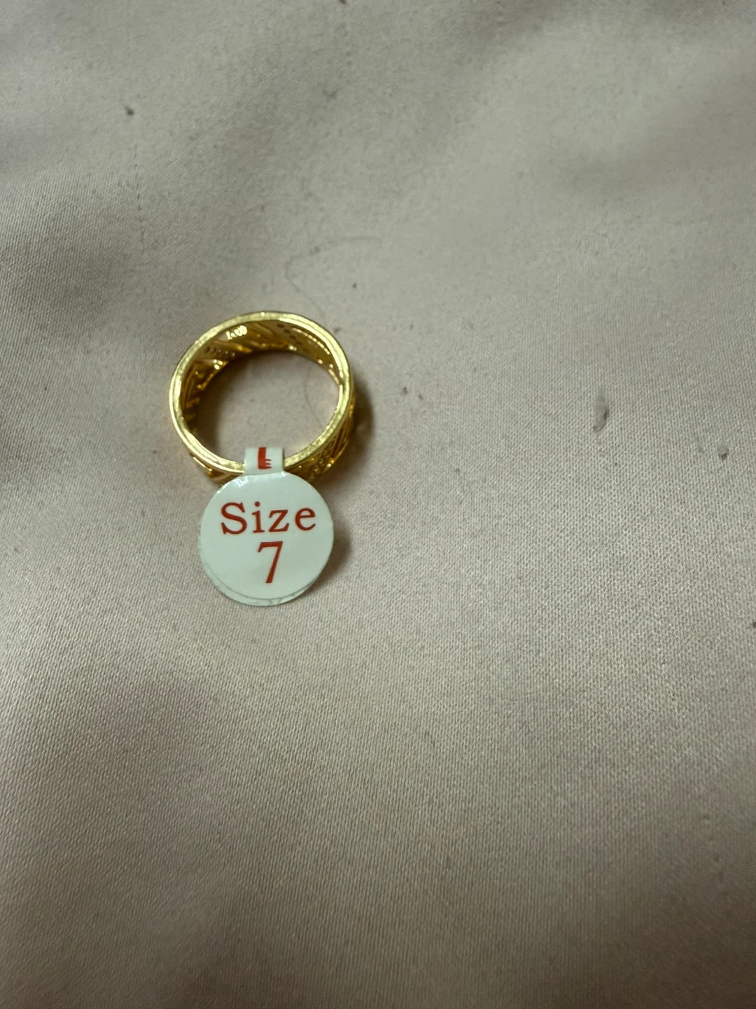 Gold Plated Ring with Crystals - photo 3