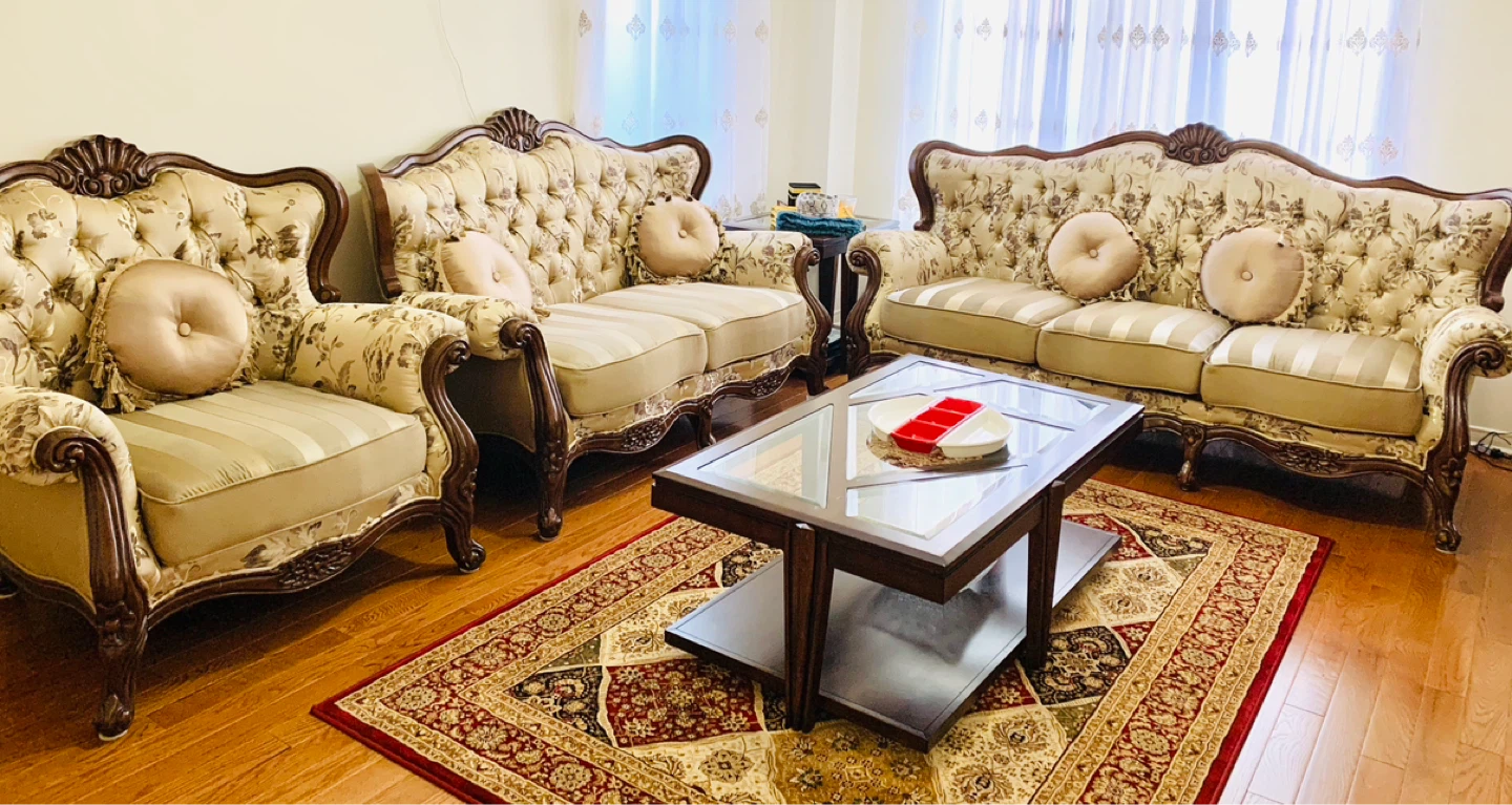 Vintage Living Room Sofa Set with Armchair - photo 2