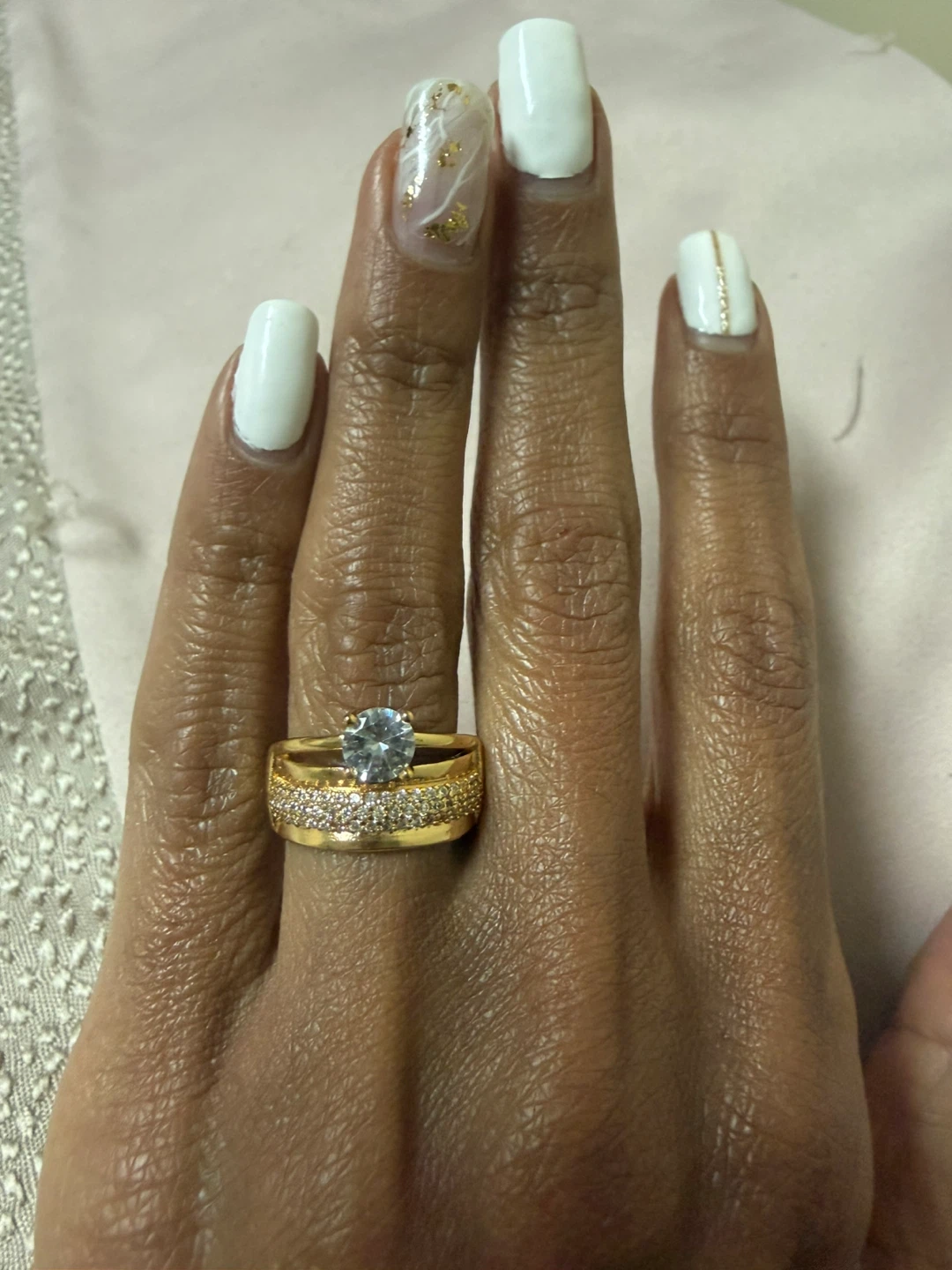 Gold Tone Ring- Size 6-6.5 - photo 2