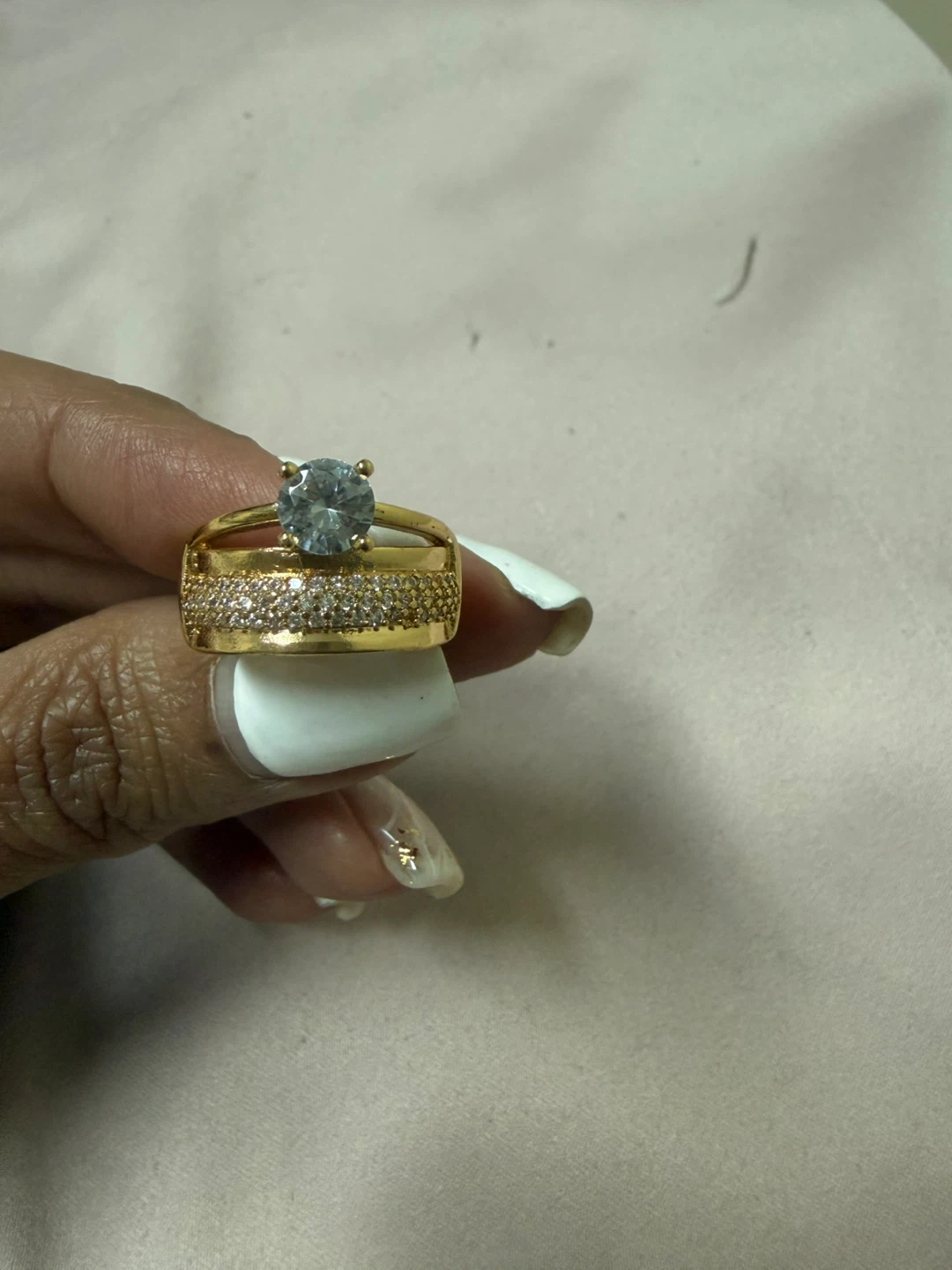 Gold Tone Ring- Size 6-6.5