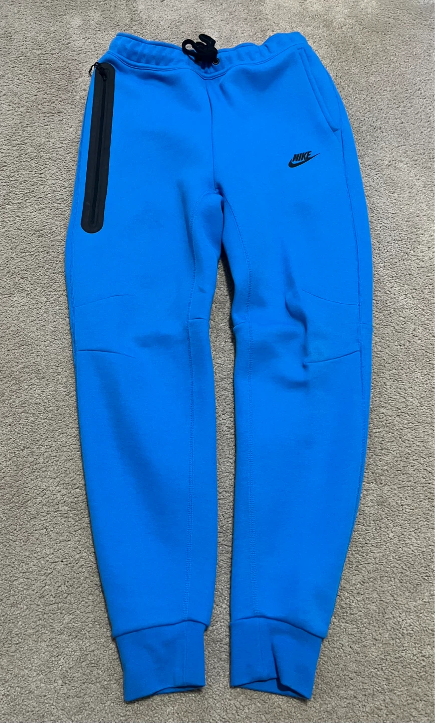 Nike Tech Fleece Full Zip Hoodie and Joggers Set - Blue - photo 3