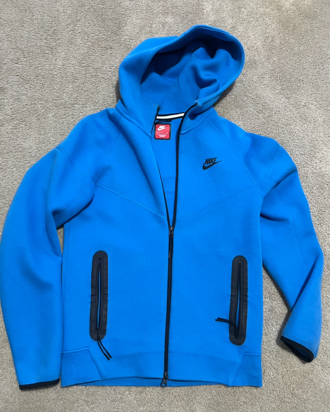 Nike Tech Fleece Full Zip Hoodie and Joggers Set - Blue