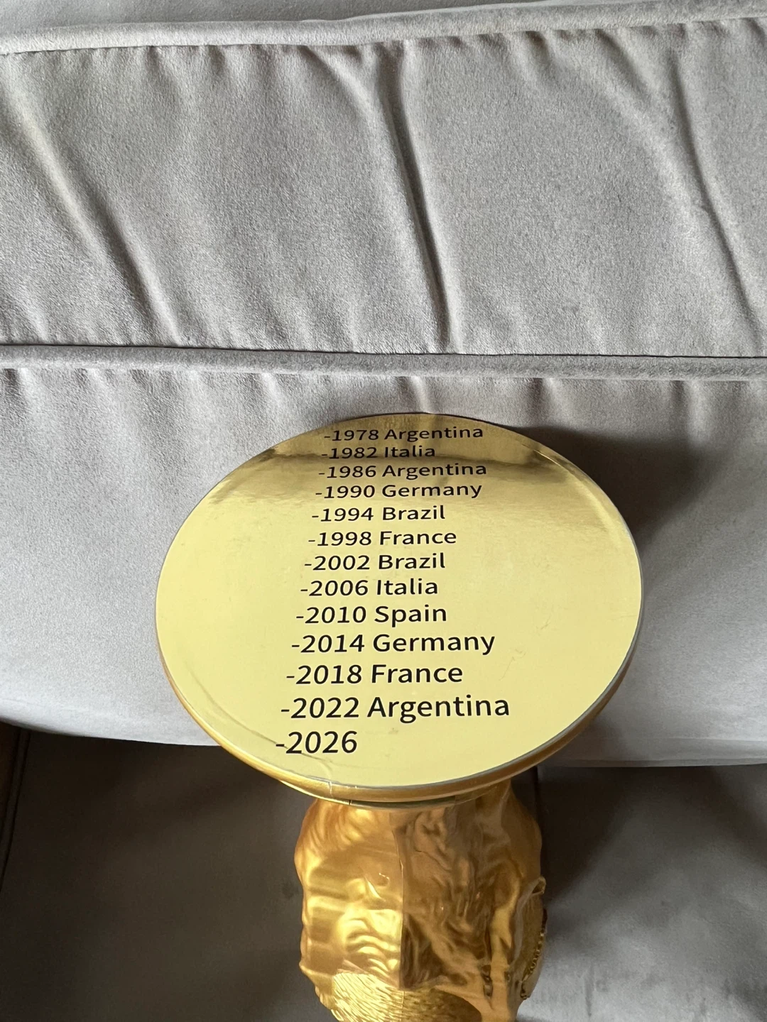 FIFA World Cup Trophy Replica Full Size 36cm -Brand New- - photo 4