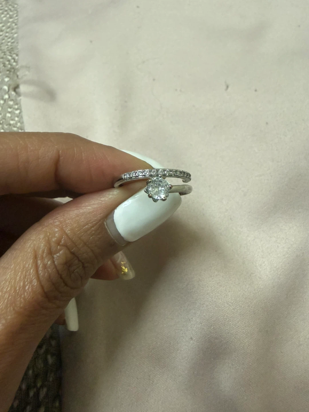 ✨ Elegant 2-in-1 Ring (Engagement + Band Style) ✨