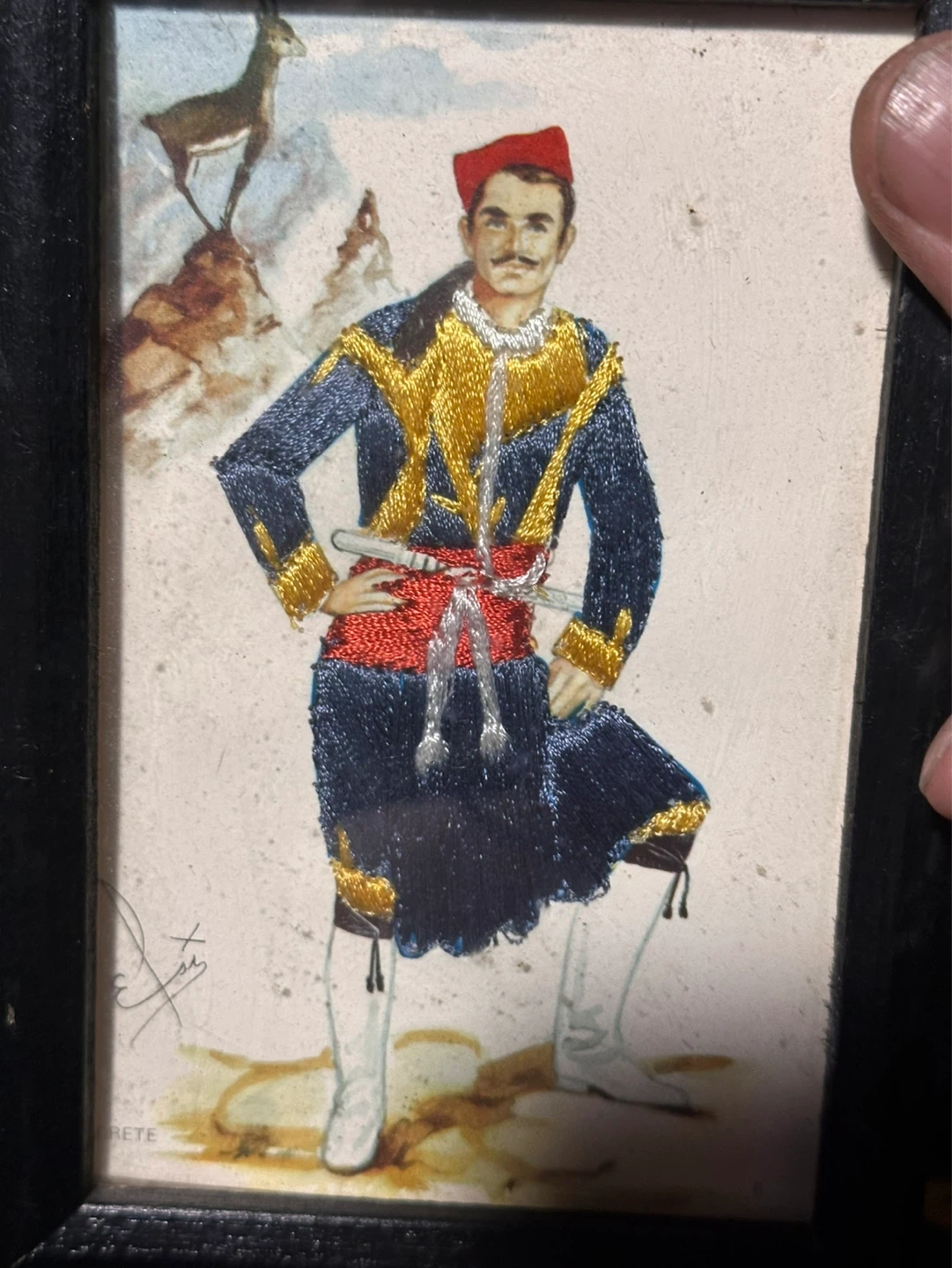 Set of 3 Vintage Spanish Silk Handmade Postcards - photo 4