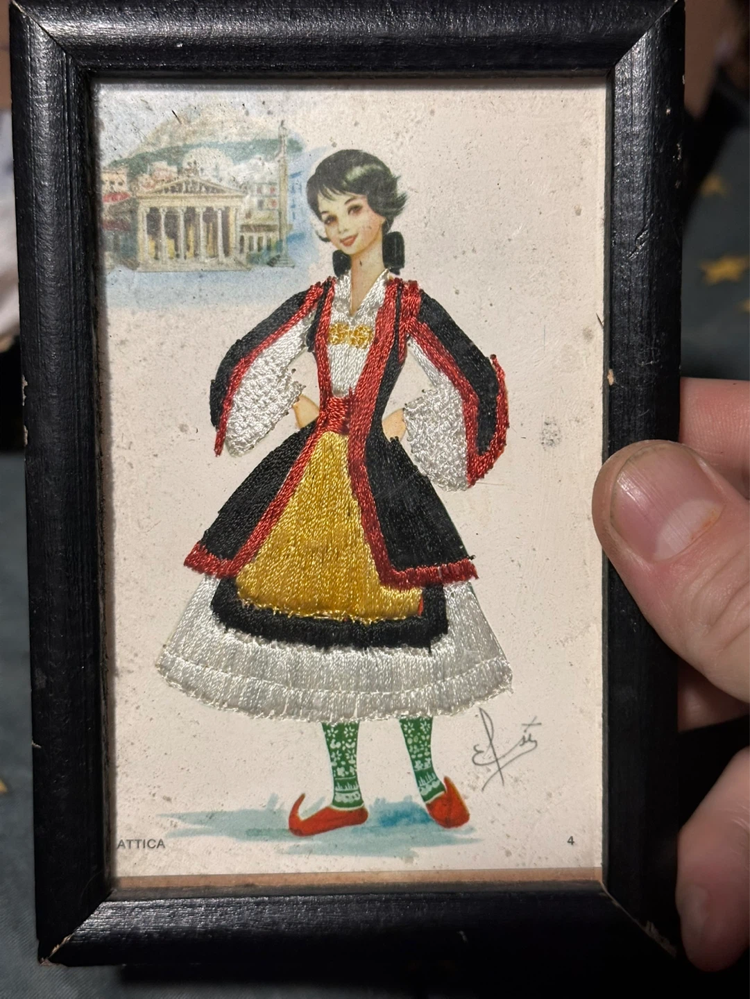 Set of 3 Vintage Spanish Silk Handmade Postcards - photo 2