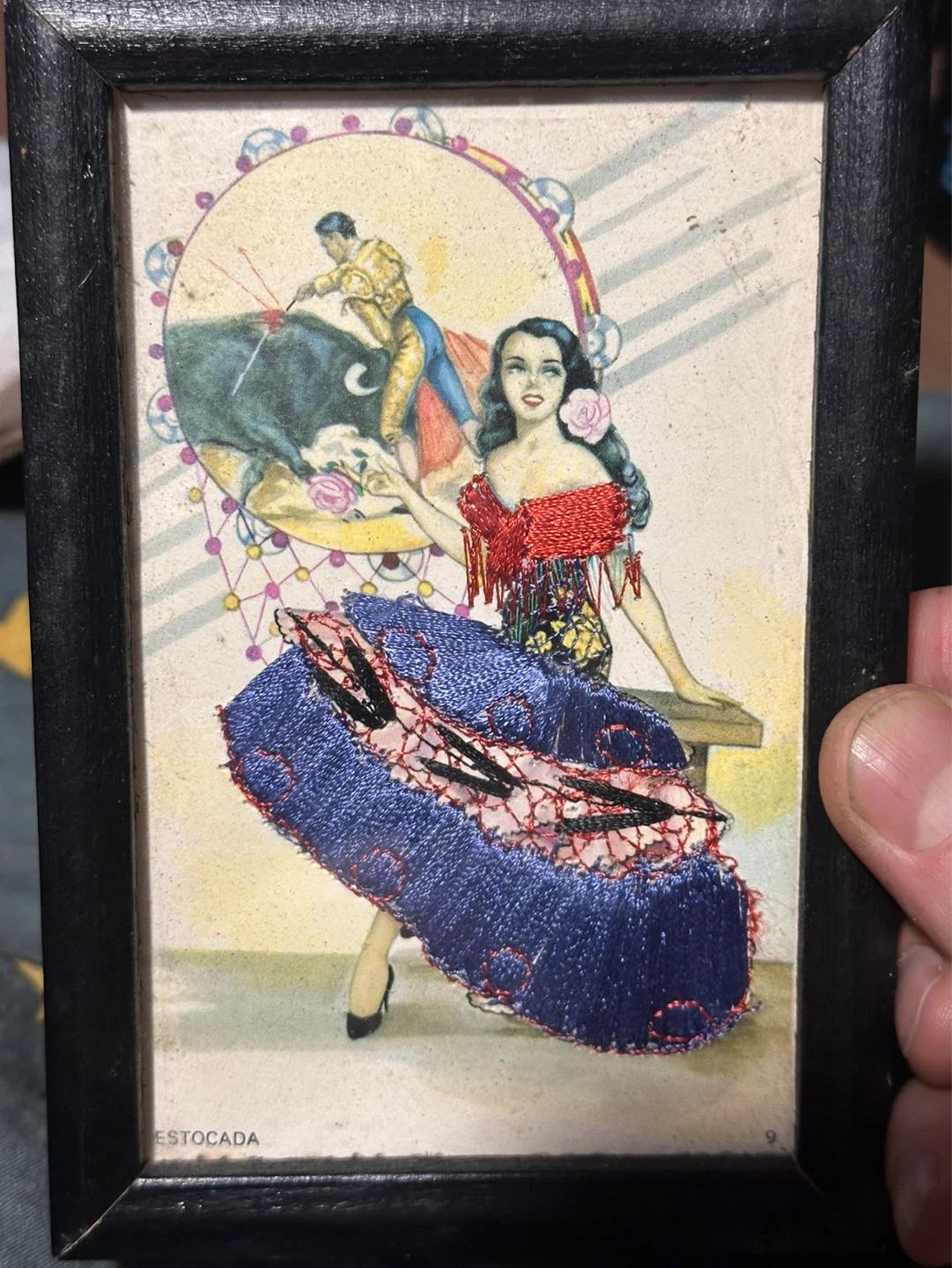 Set of 3 Vintage Spanish Silk Handmade Postcards - photo 3