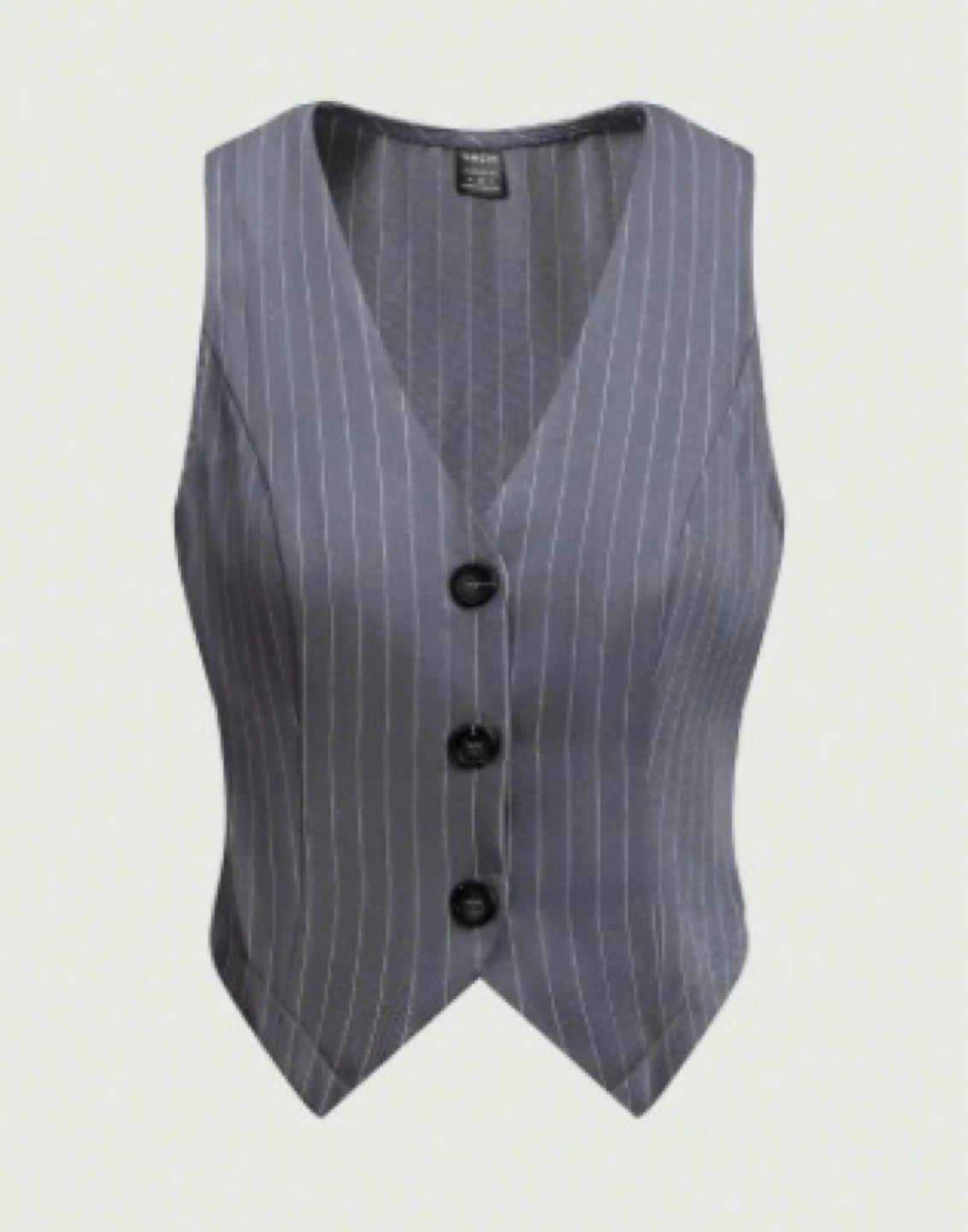 Grey Pinstripe Vest