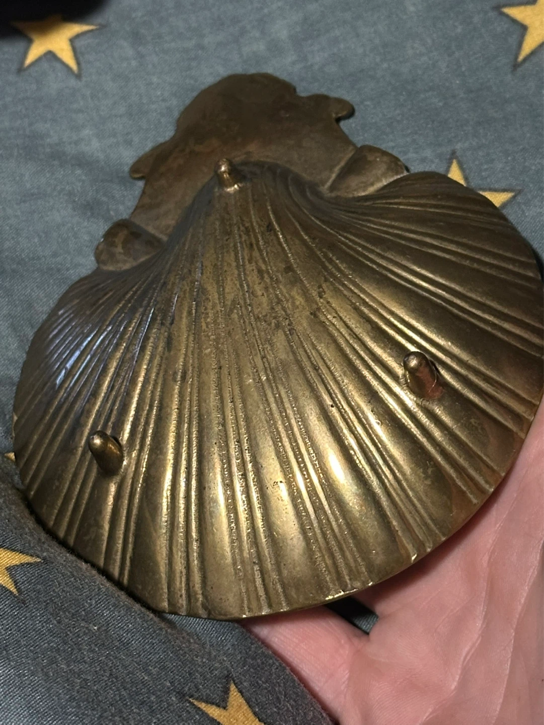 Vintage Brass Seashell Ashtray - photo 4