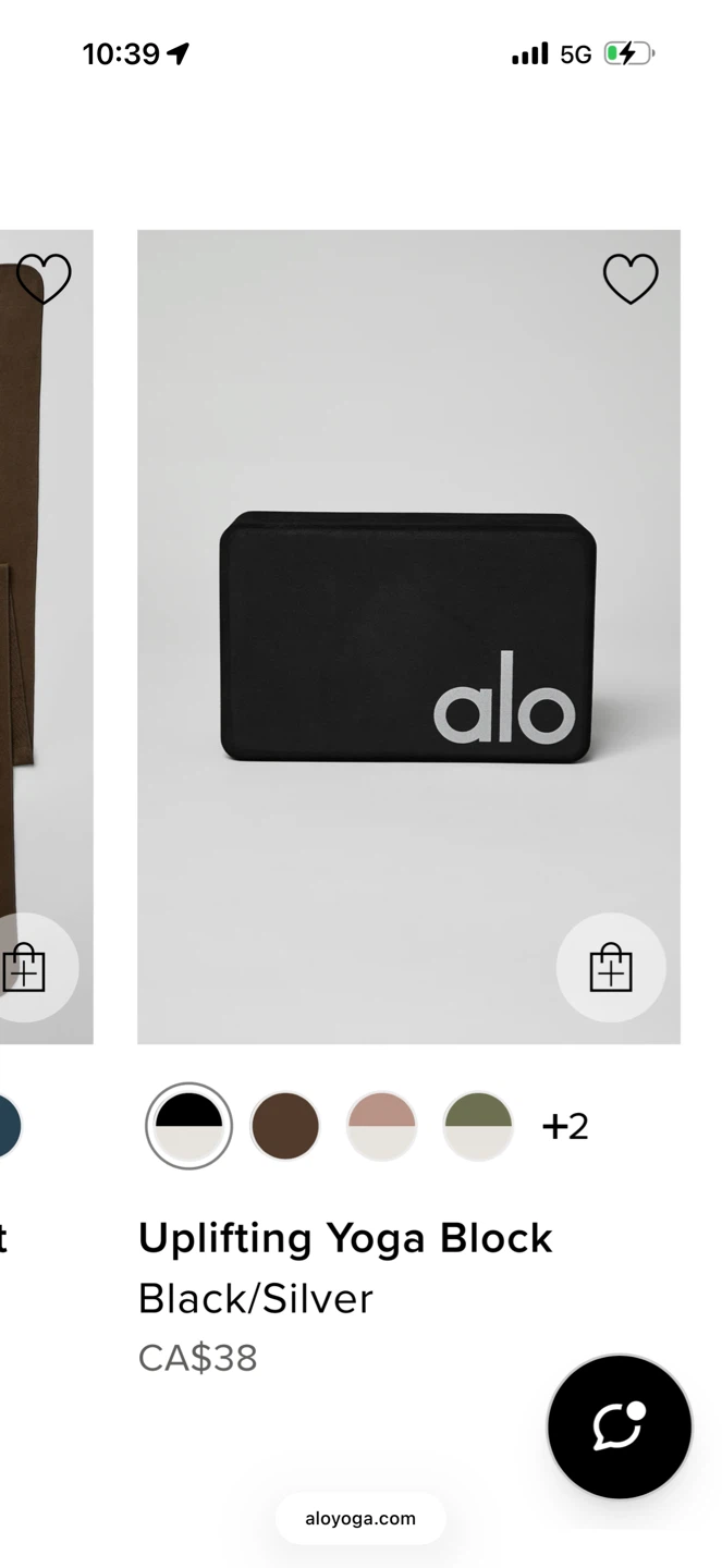 Alo Uplifting Yoga Block - Black/Silver