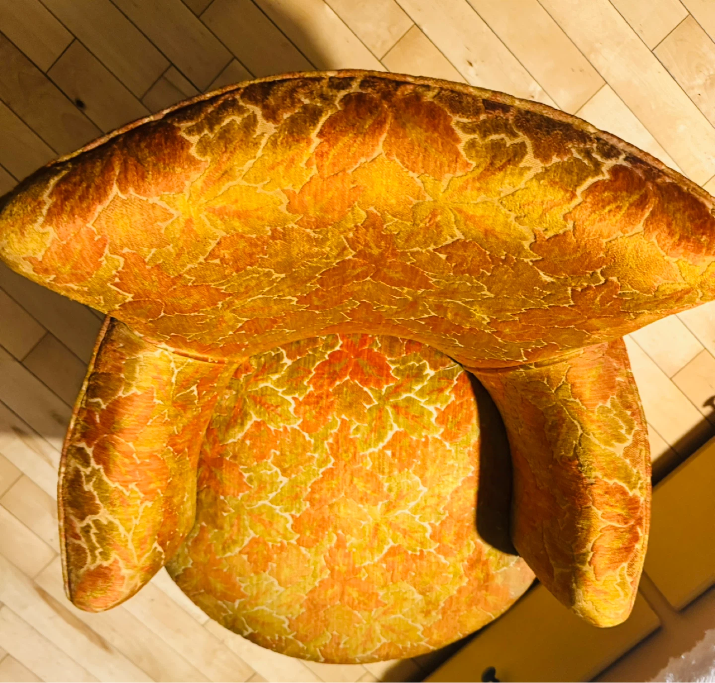 Fauteuil décoratif vintage orange - photo 2