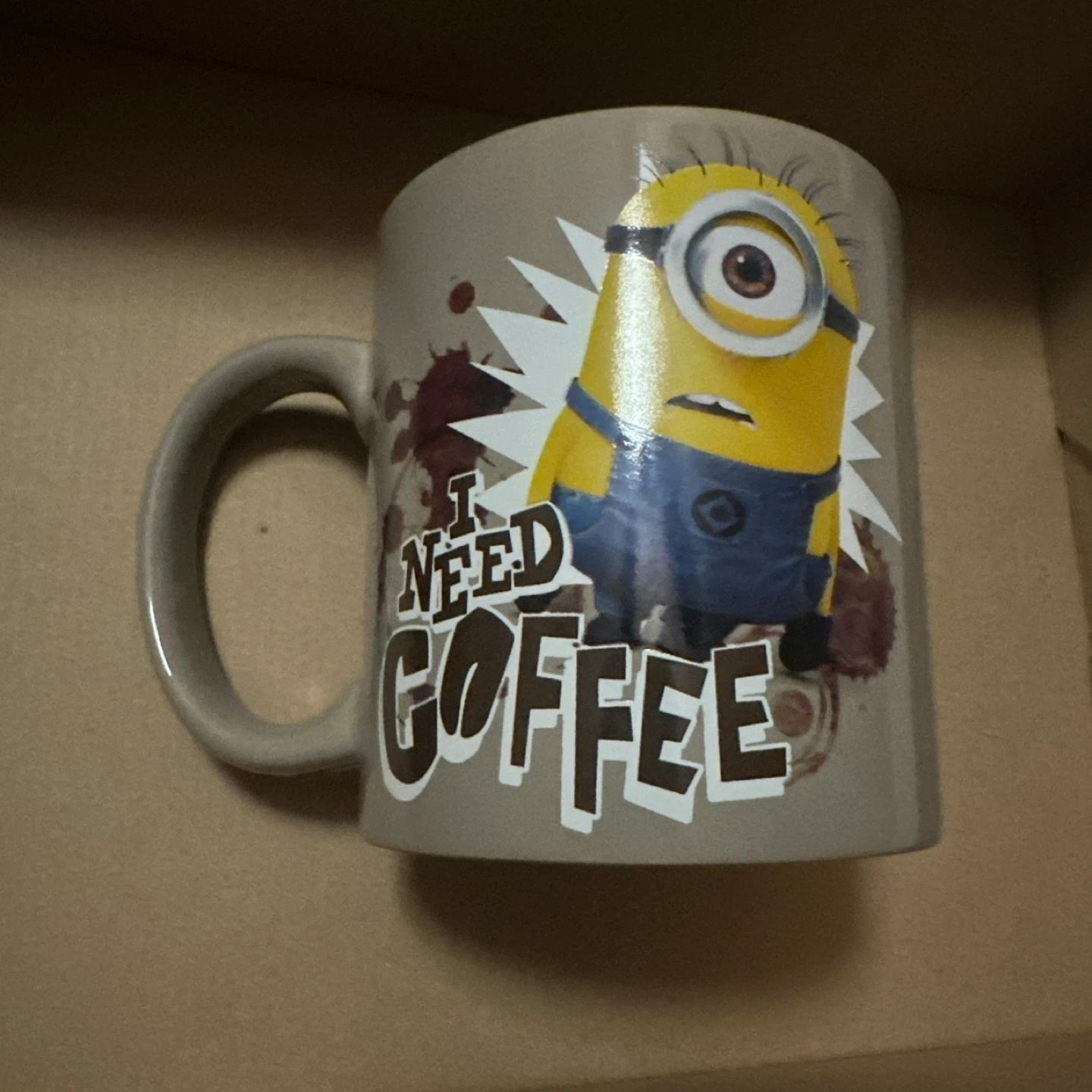 Minions "I Need Coffee" Ceramic Mug