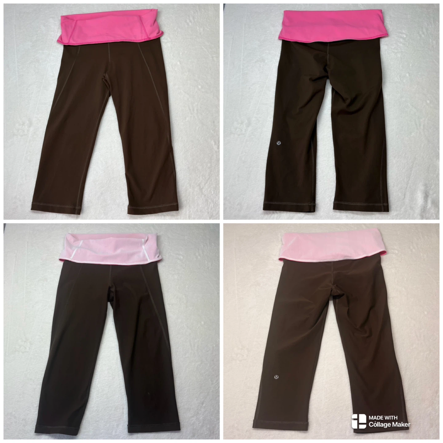 Lululemon Groove Crop Reversible Mesh Foldover Yoga Pants Size 6 - photo 3