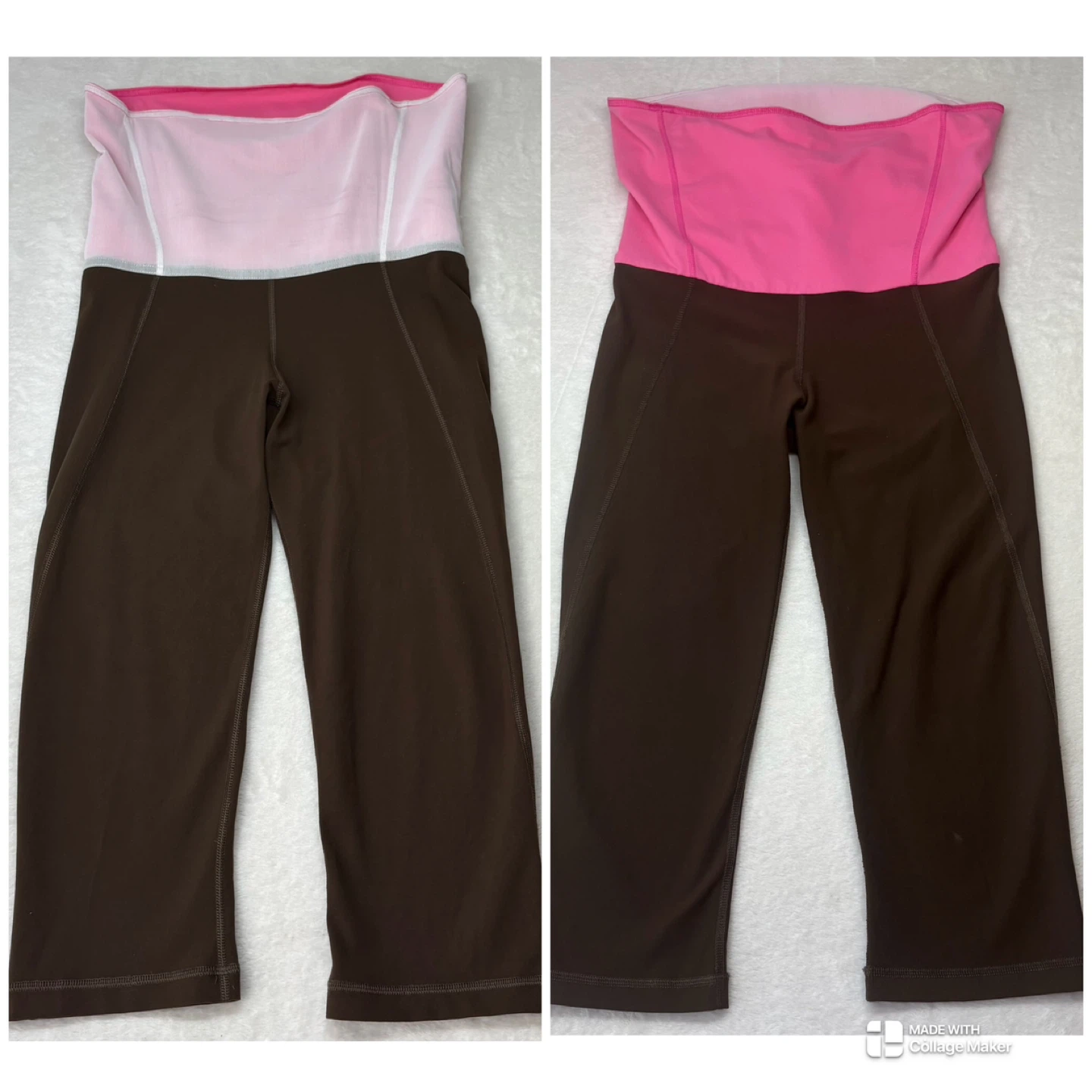 Lululemon Groove Crop Reversible Mesh Foldover Yoga Pants Size 6 - photo 2