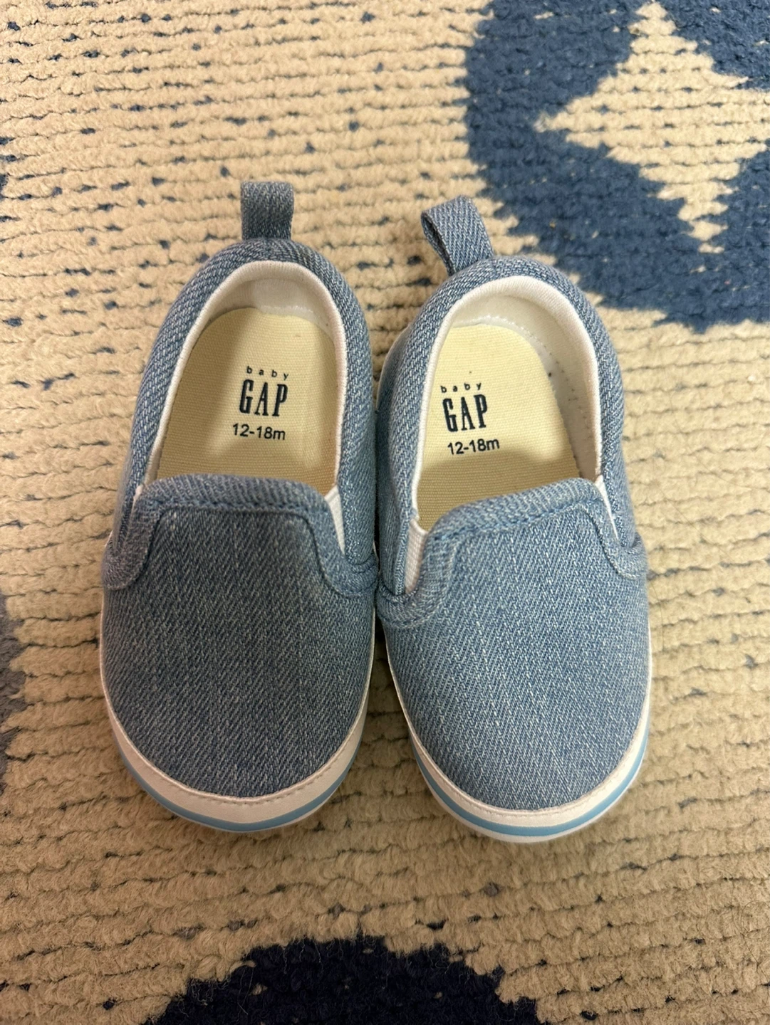 ‘Baby Gap’ Denim Slip-On Sneakers (12-18m/size5) - photo 3
