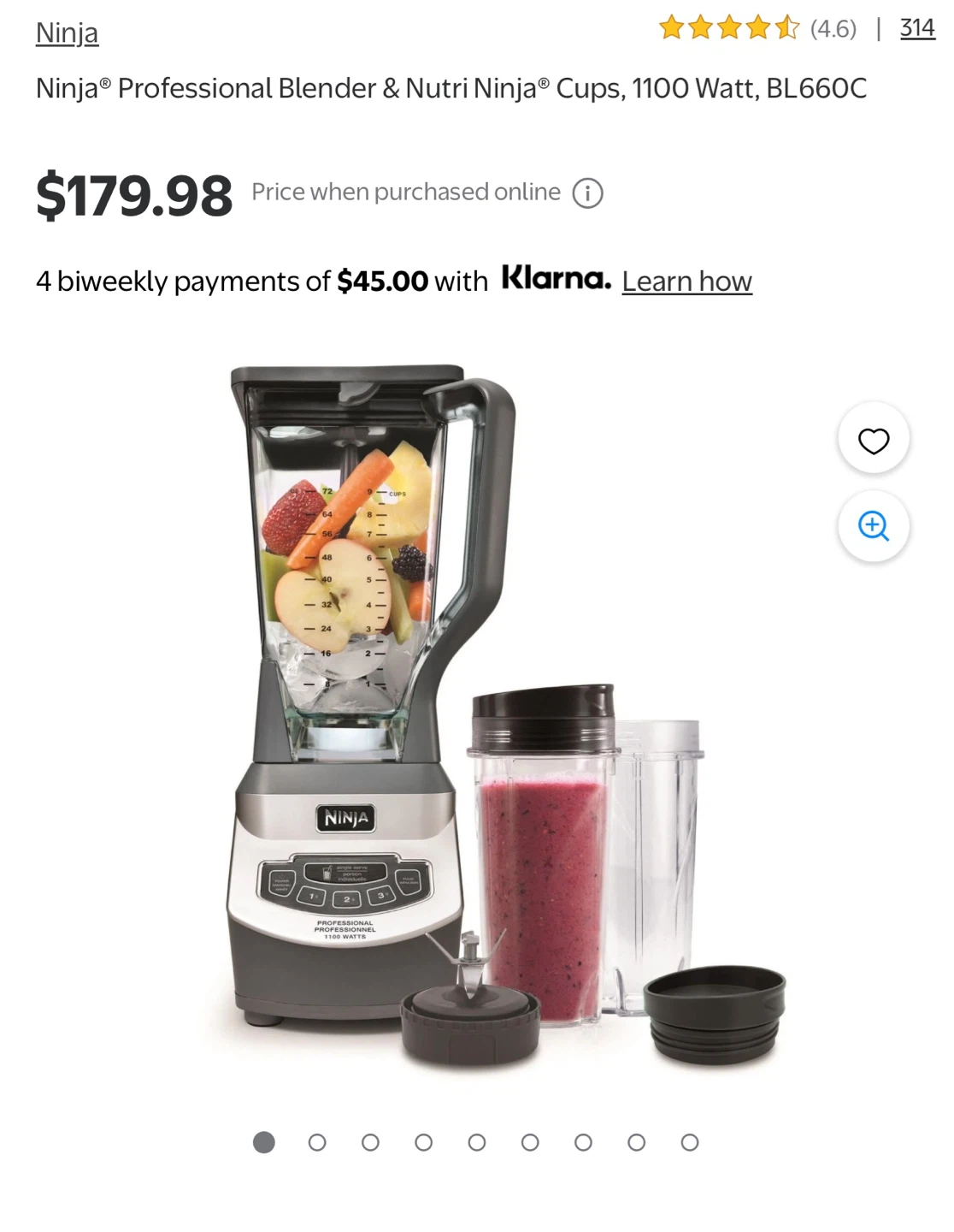 Ninja Professional Blender & Nutri Ninja Cups - photo 2