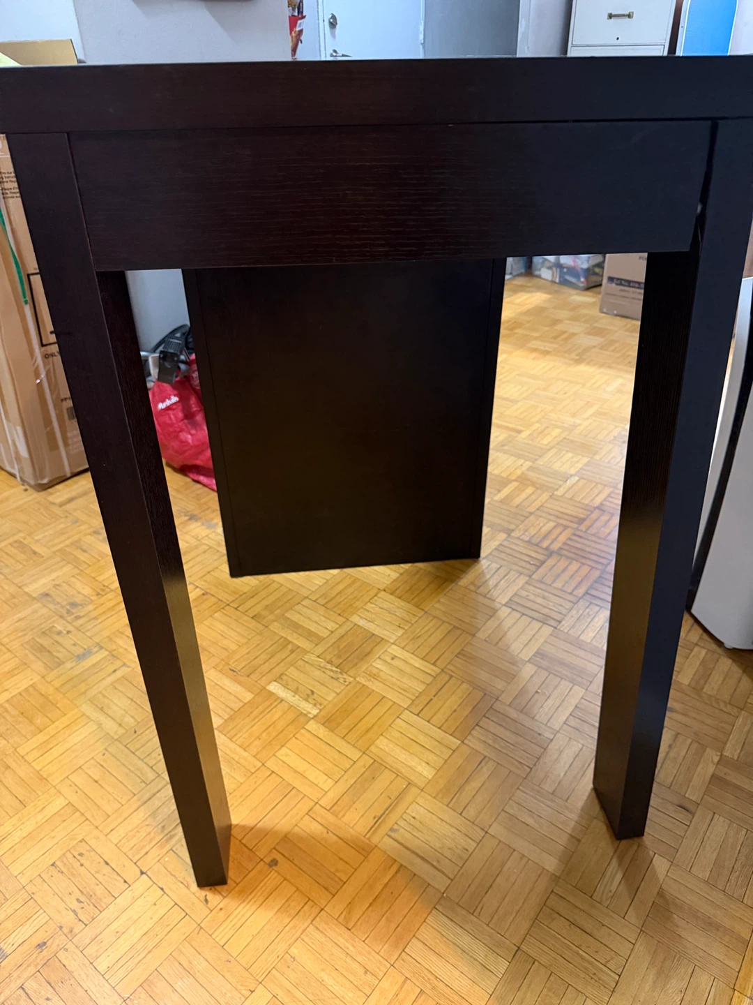 Dark Brown Bar Table with 3 storage shelves - photo 3