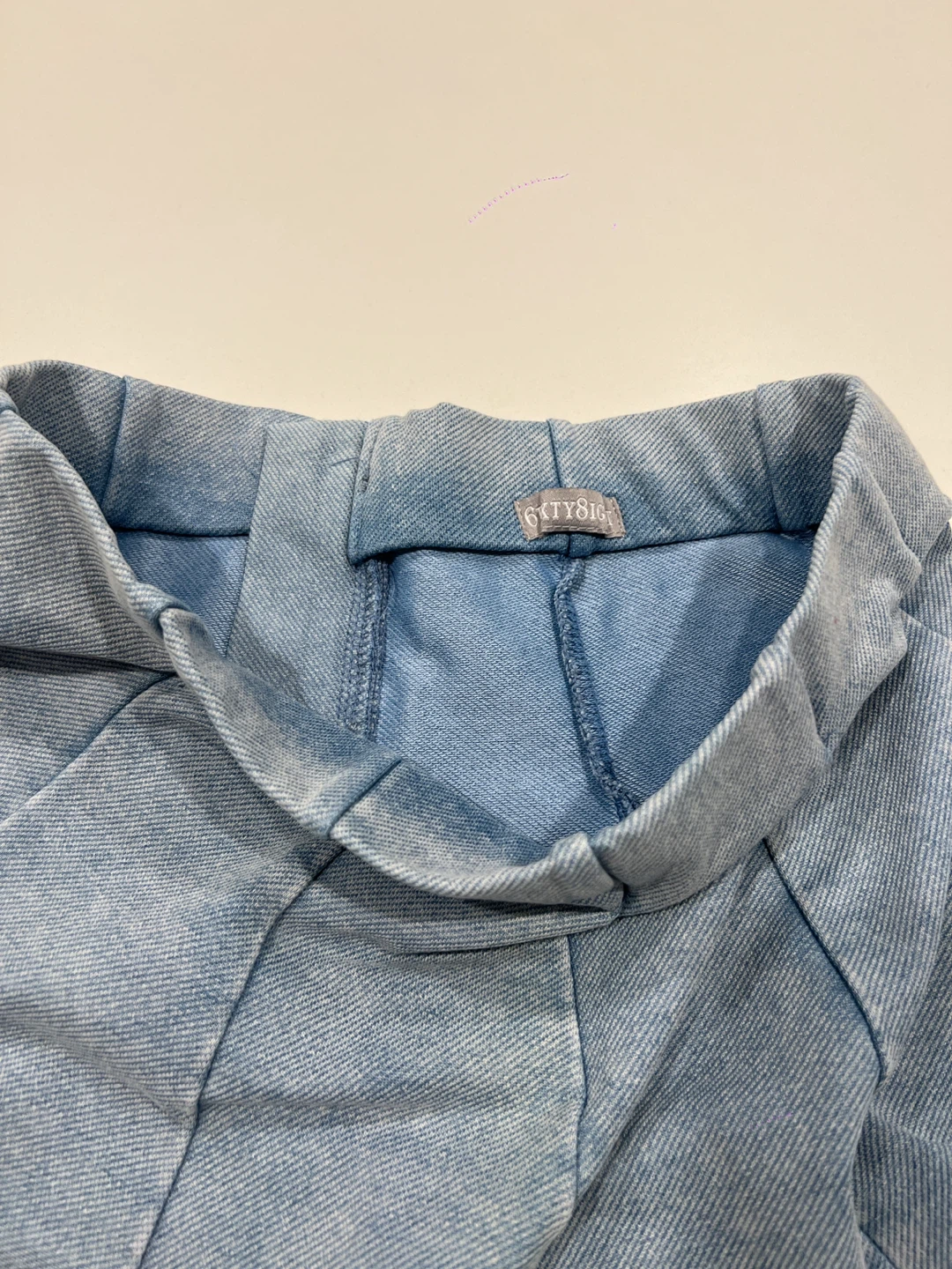 Light Wash Denim Skater Skirt - photo 3