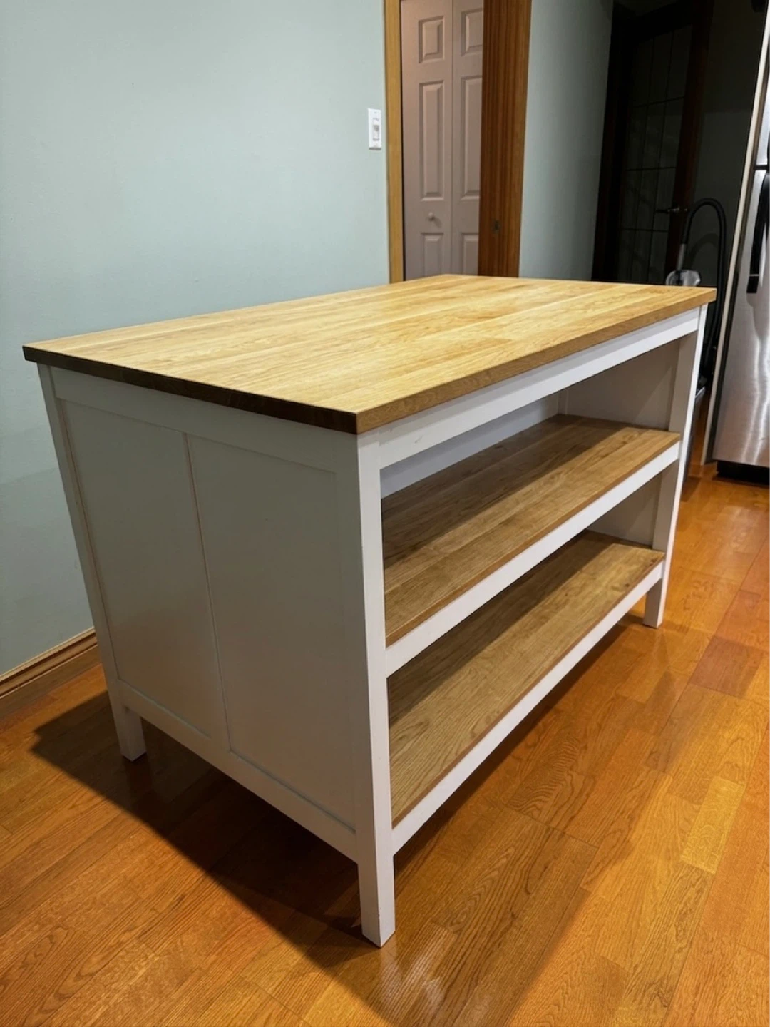 IKEA TORNVIKEN Kitchen Island - Off-white/Oak