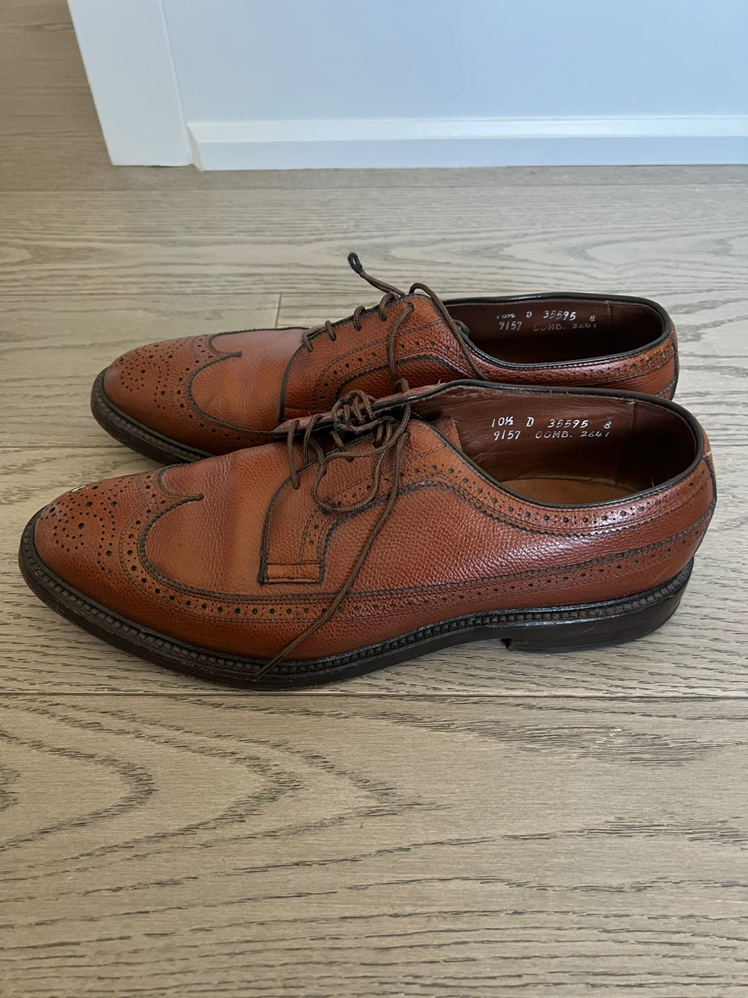 Allen Edmonds Wingtip Brogue Shoes Size 10.5 D - photo 3