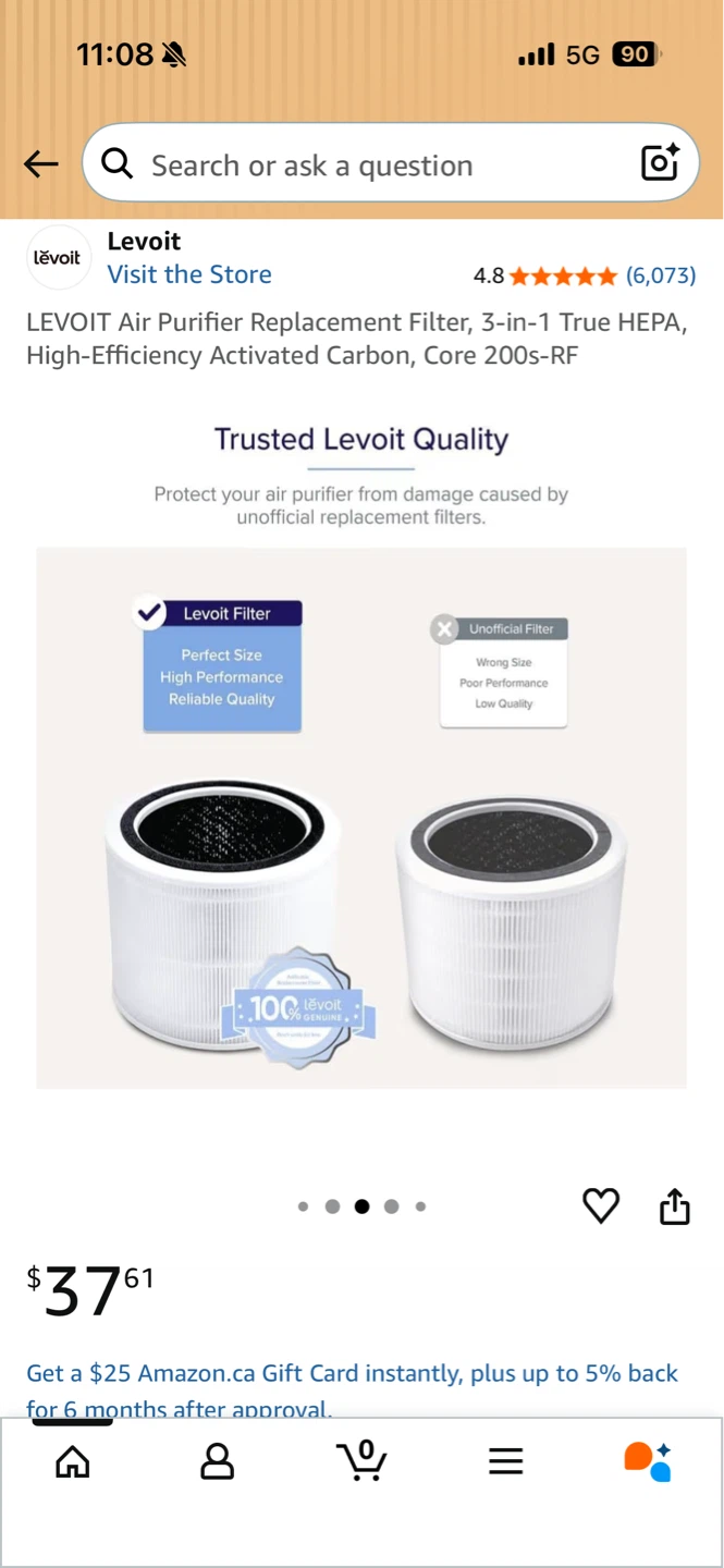 Levoit Core 300-RF-TX Toxin Absorber Filter (2-Pack) - photo 2