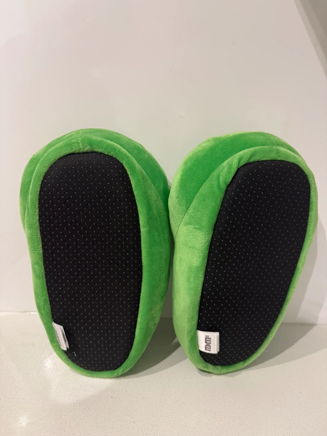 M&M's World Green Character Plush Slippers (New) - photo 3