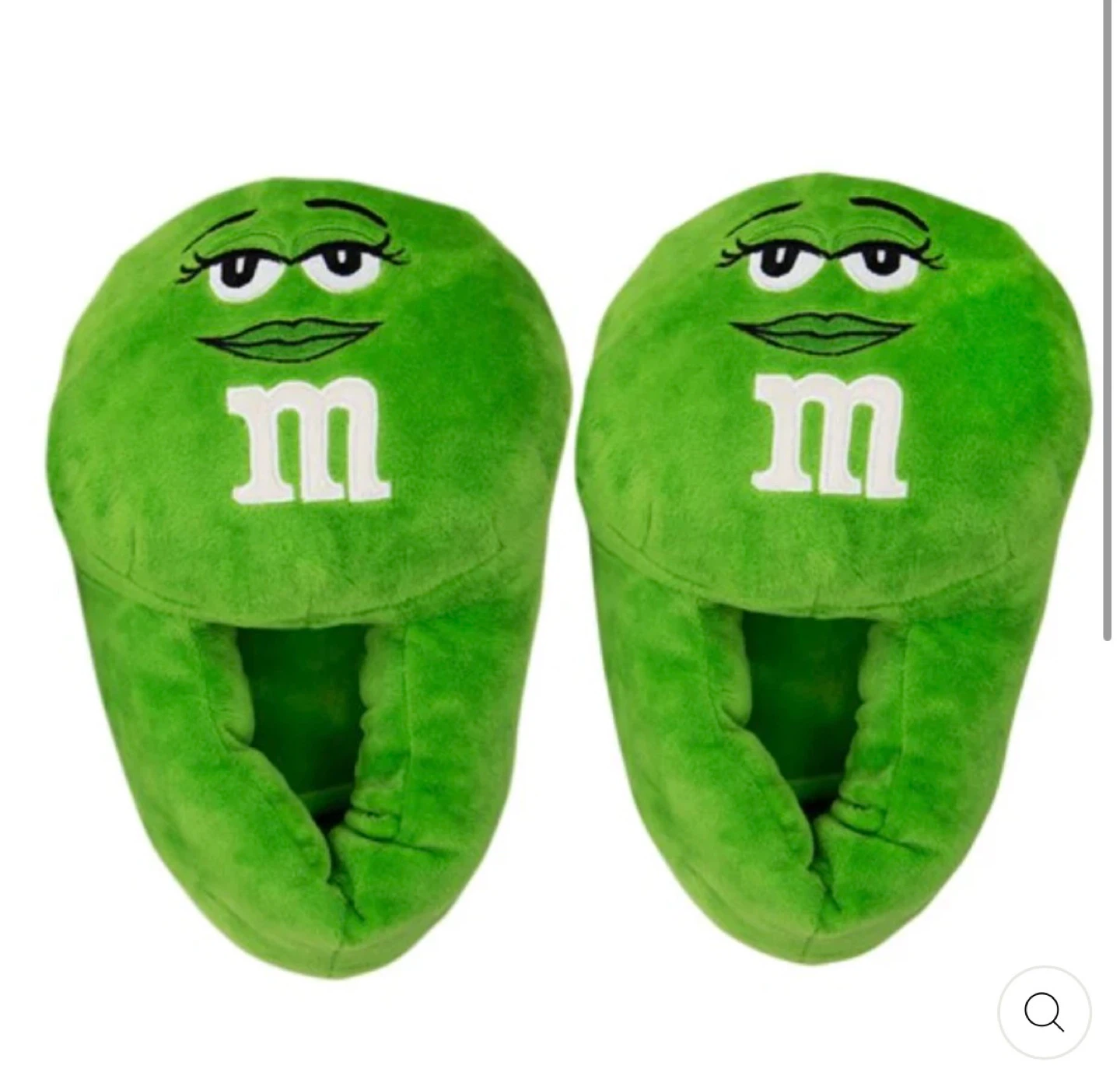 M&M's World Green Character Plush Slippers (New)