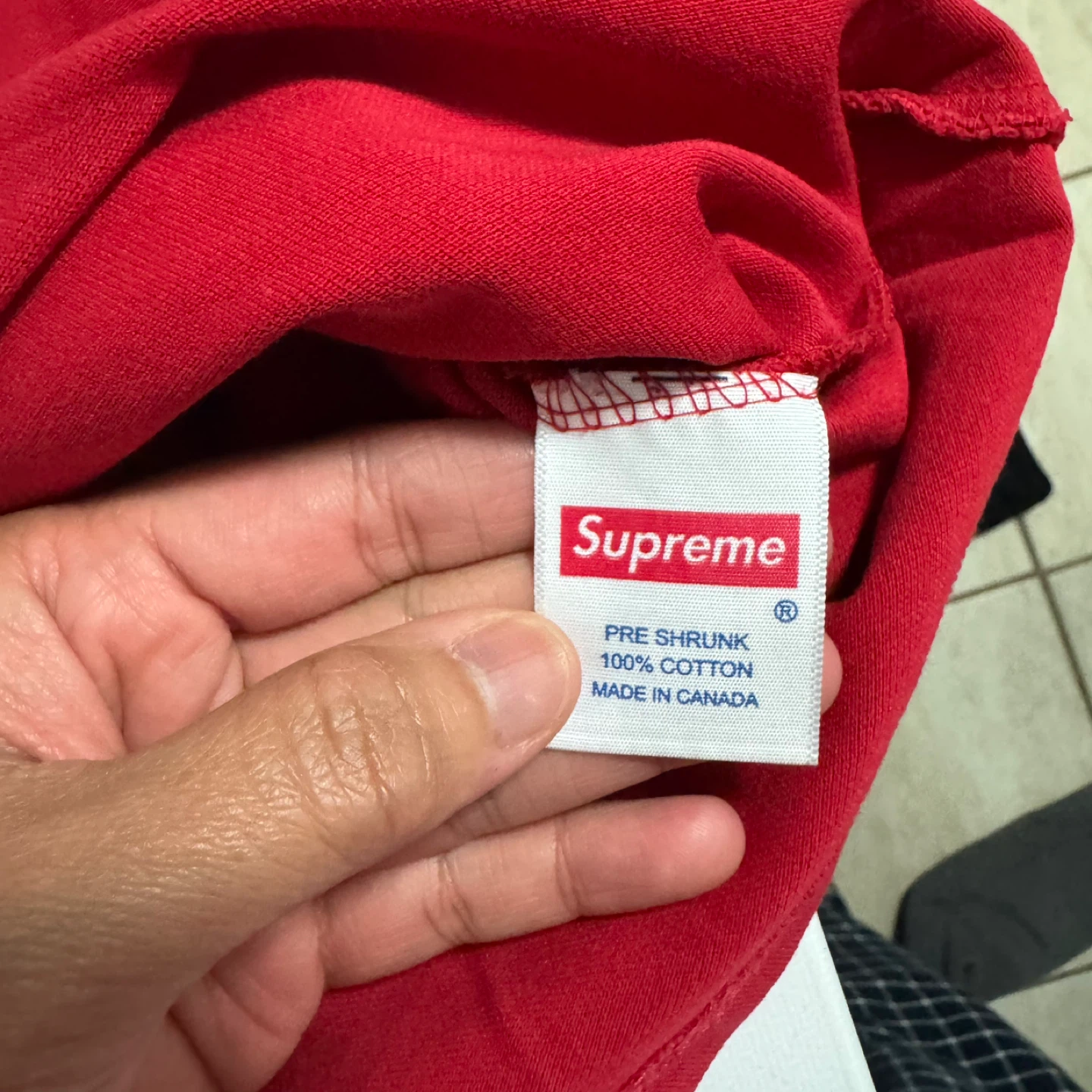 Supreme Red Cotton T-Shirt - photo 5