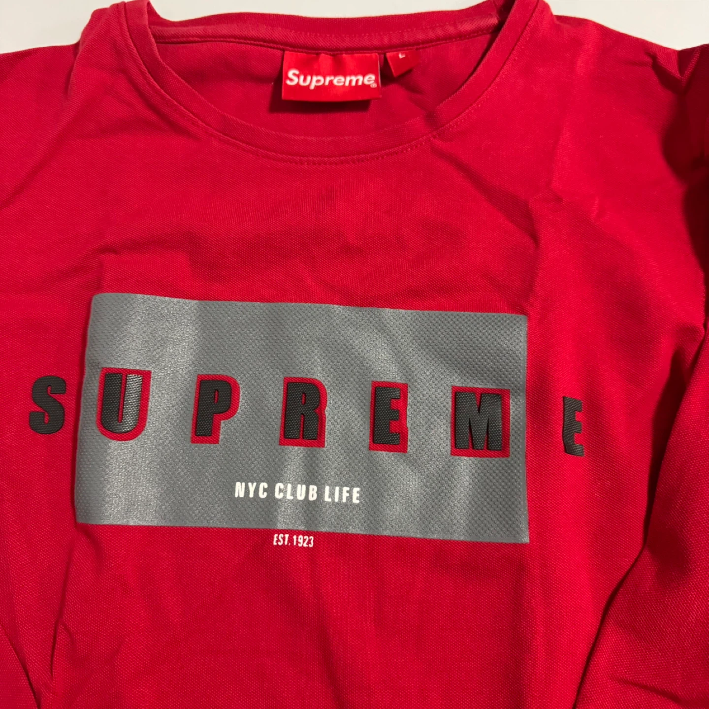 Supreme Red Cotton T-Shirt - photo 4