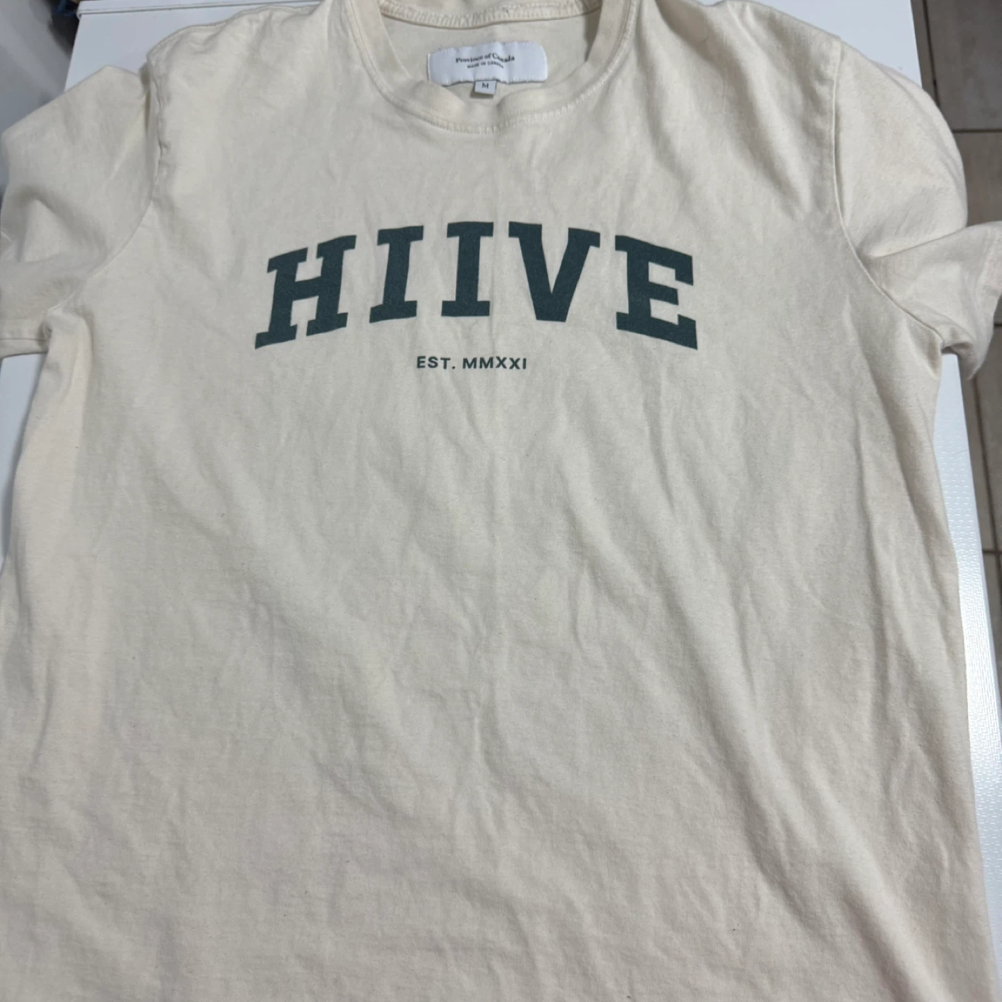 Province of Canada HIIVE EST. MMXXI T-Shirt - Cream - Medium