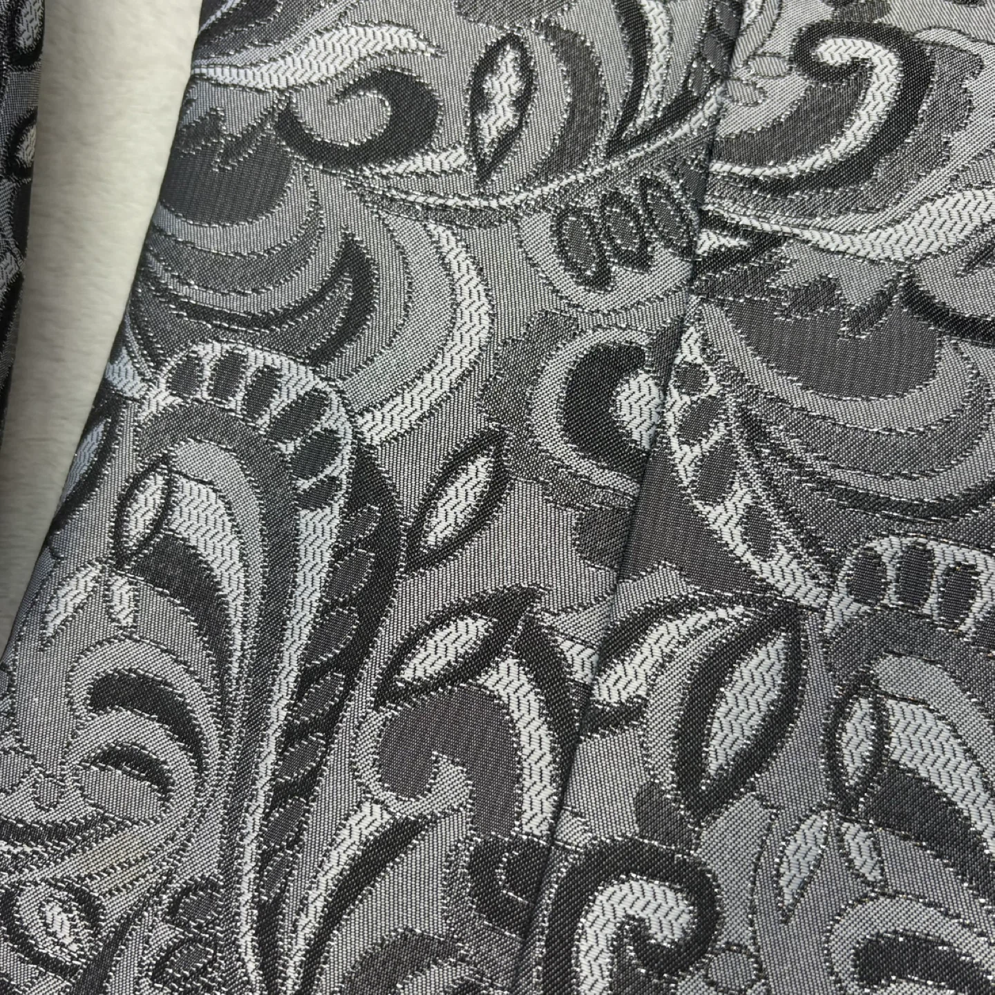 Tradition Metallic Paisley Collarless Blazer Silver Size 16 - photo 4