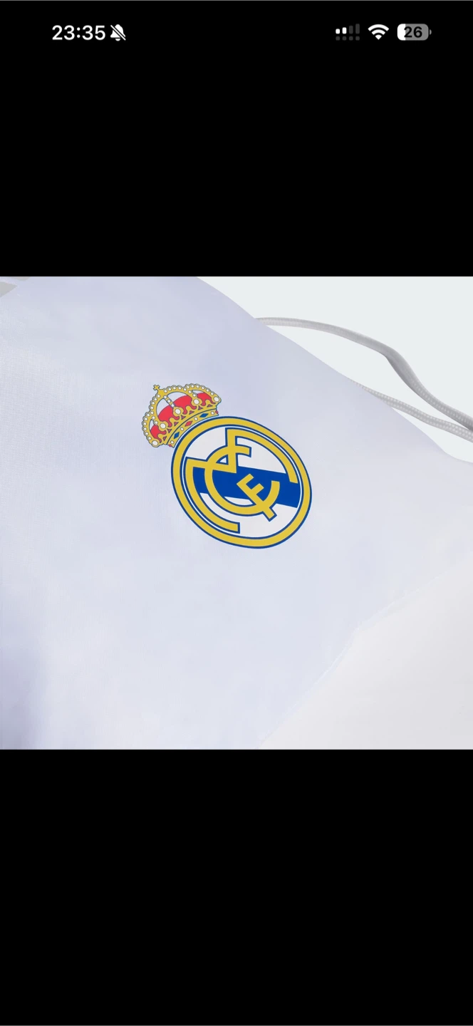 Adidas Real Madrid Drawstring Bag - White