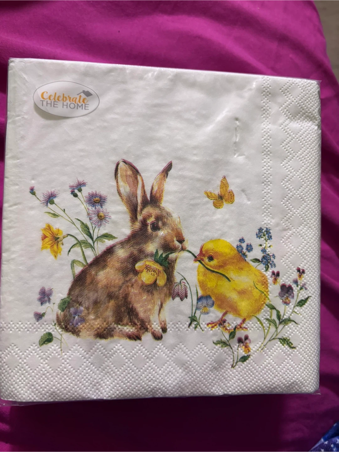 Celebrate the Home Lunch Napkins - Bunny & Chick Design