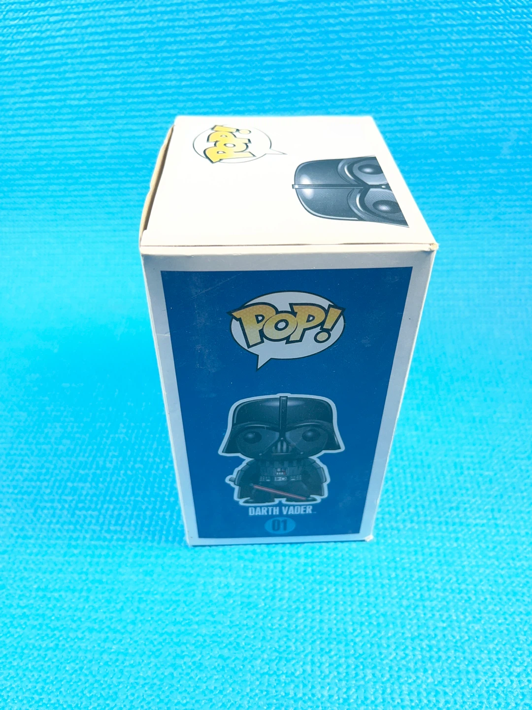RARE Vaulted Darth Vader #01 Funko  Blue Box (Large Font) - photo 3