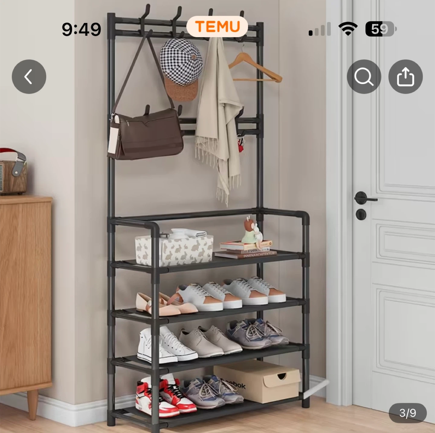 5-Tier Coat Rack Shoe Shelf Organizer - photo 3
