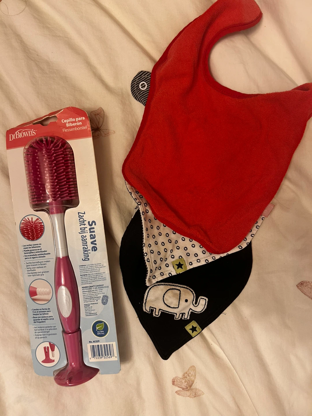 Dr. Brown's Bottle Brush and Baby Bib Set