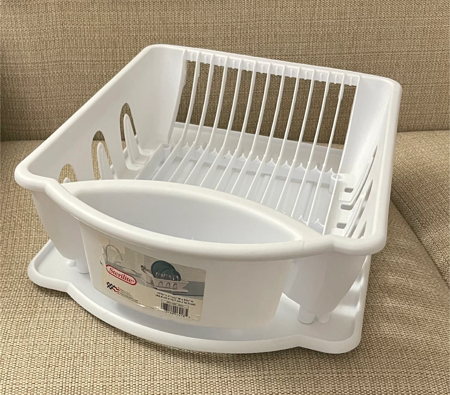 🌱 Sterilite Plastic Dish Drying Rack Set - White