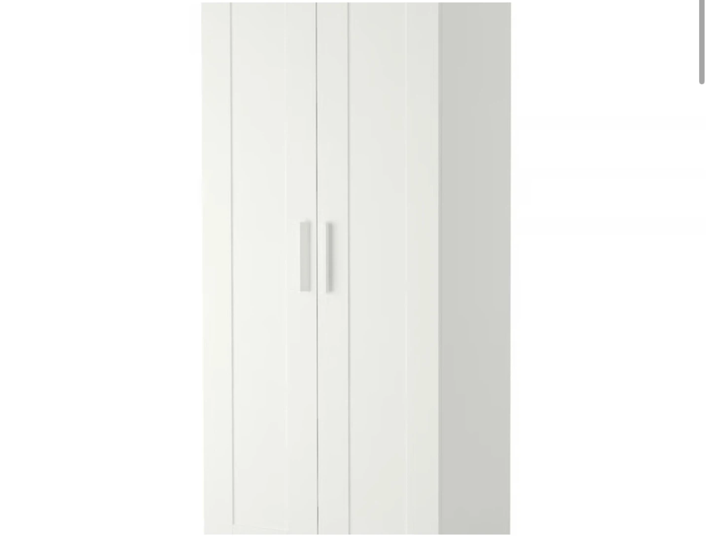 IKEA BRIMNES Wardrobe with 2 doors, white (Assembled)